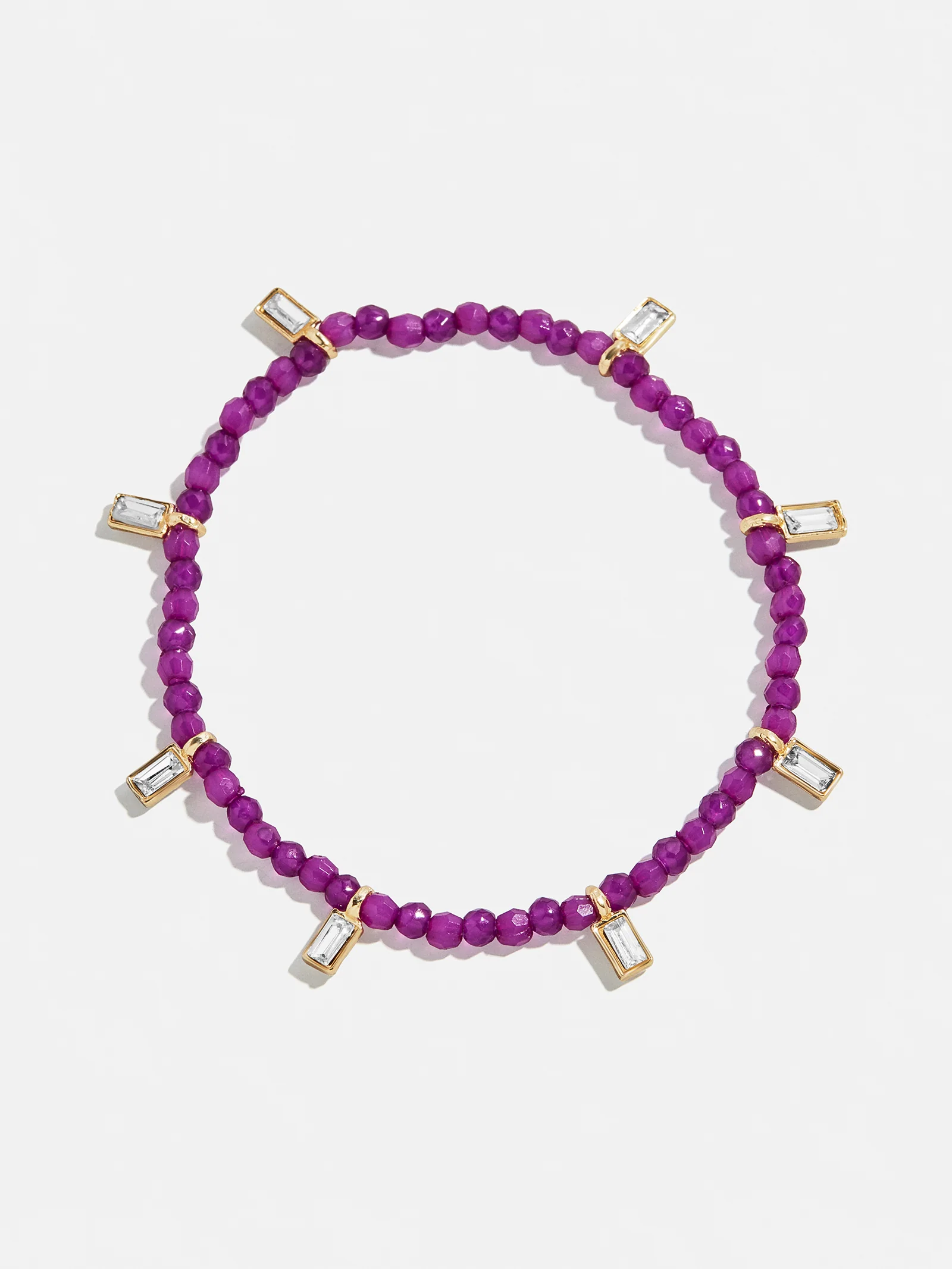 Crystal Beaded Bracelet - Plum - Image 7