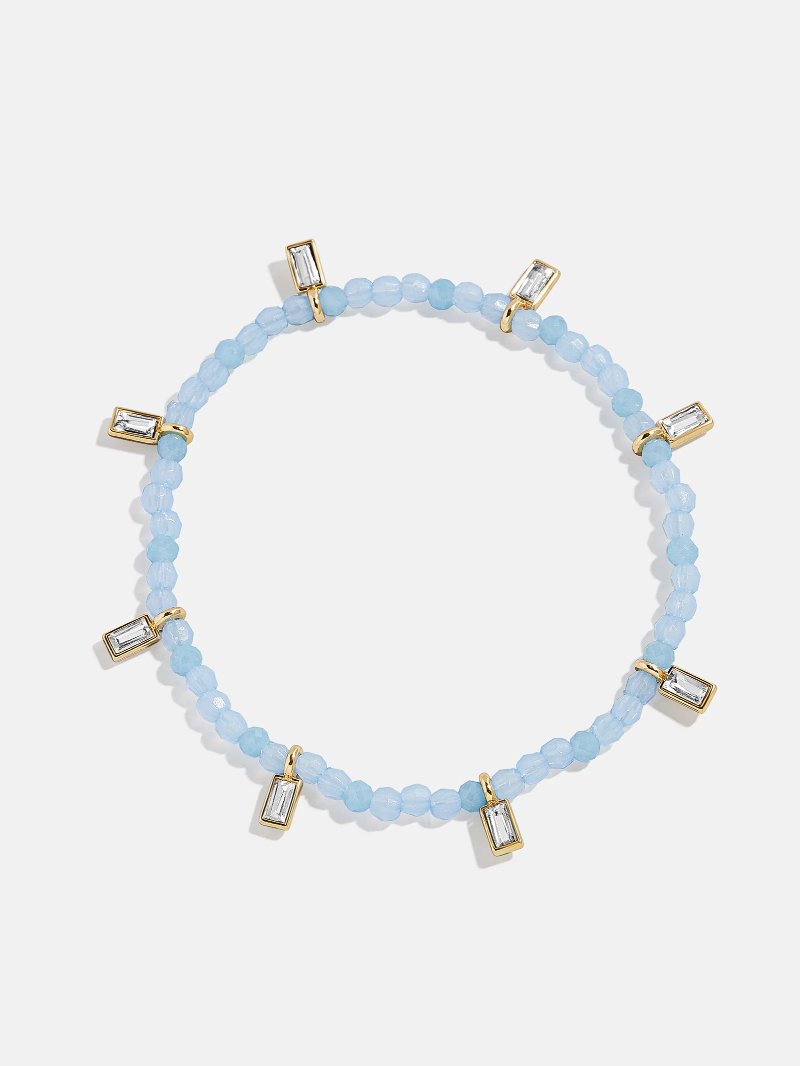 Crystal Beaded Bracelet - Powder Blue - Image 5