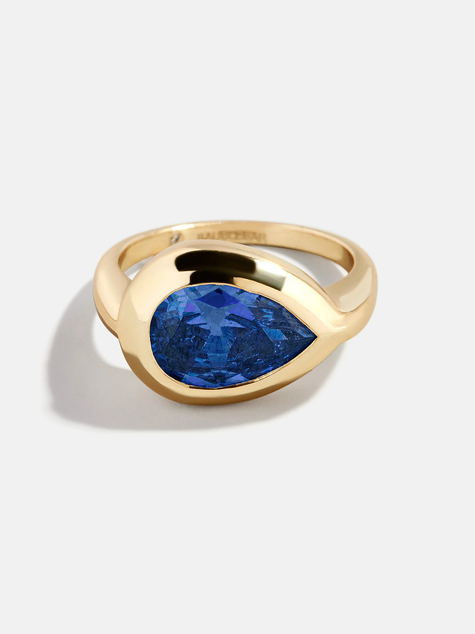 Gold Cubic Zirconia Custom Birthstone Ring - Sapphire - Image 3
