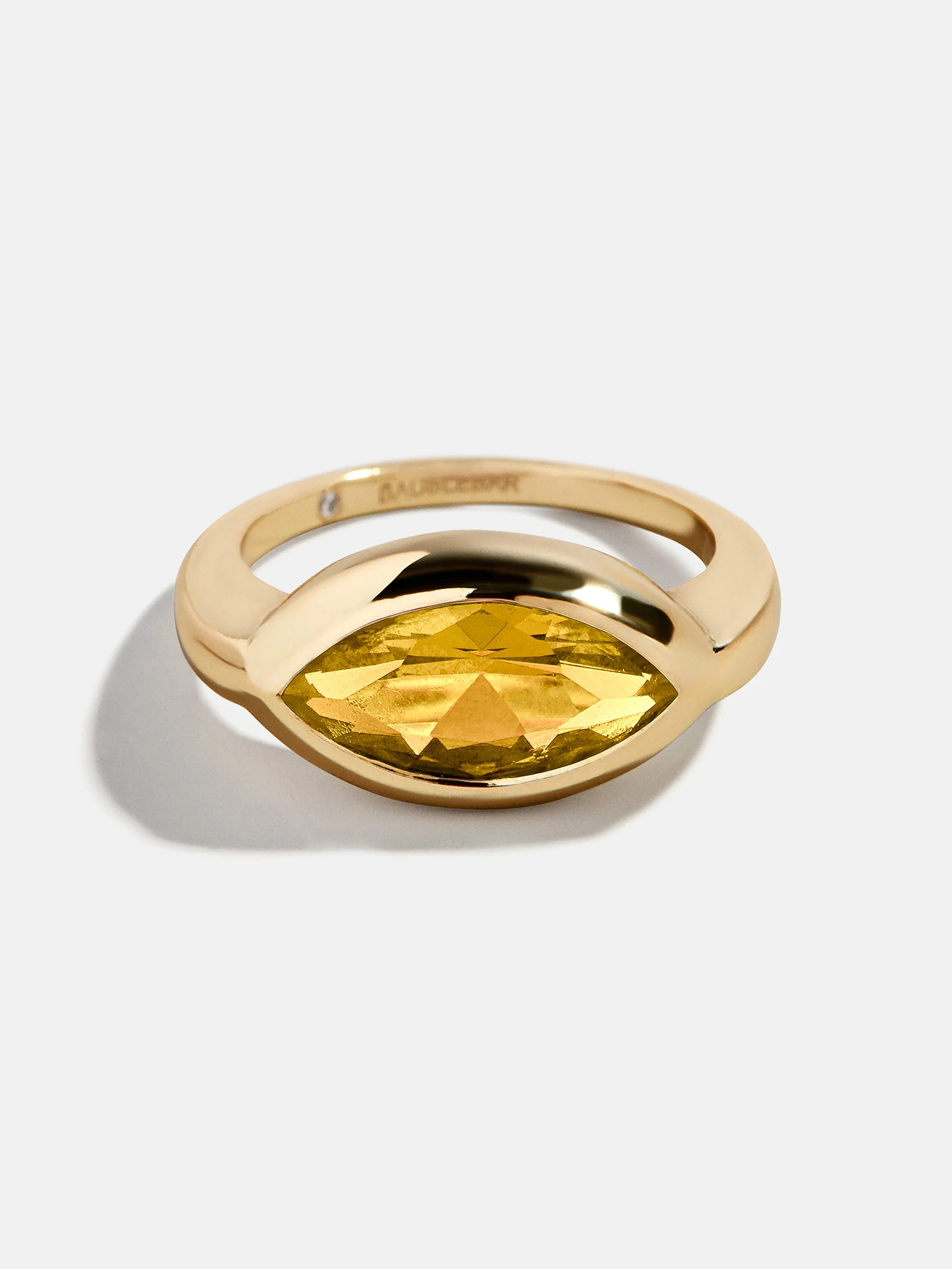 Gold Cubic Zirconia Custom Birthstone Ring - Topaz - Image 5