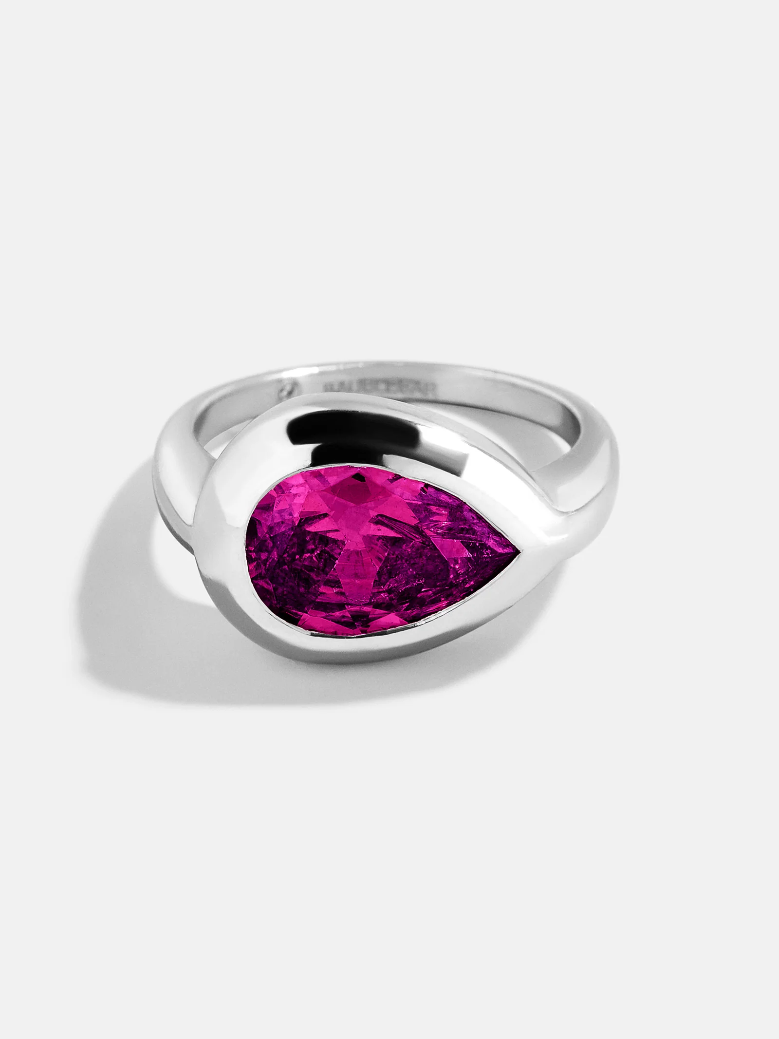 Silver Cubic Zirconia Custom Birthstone Ring - Rose - Image 3