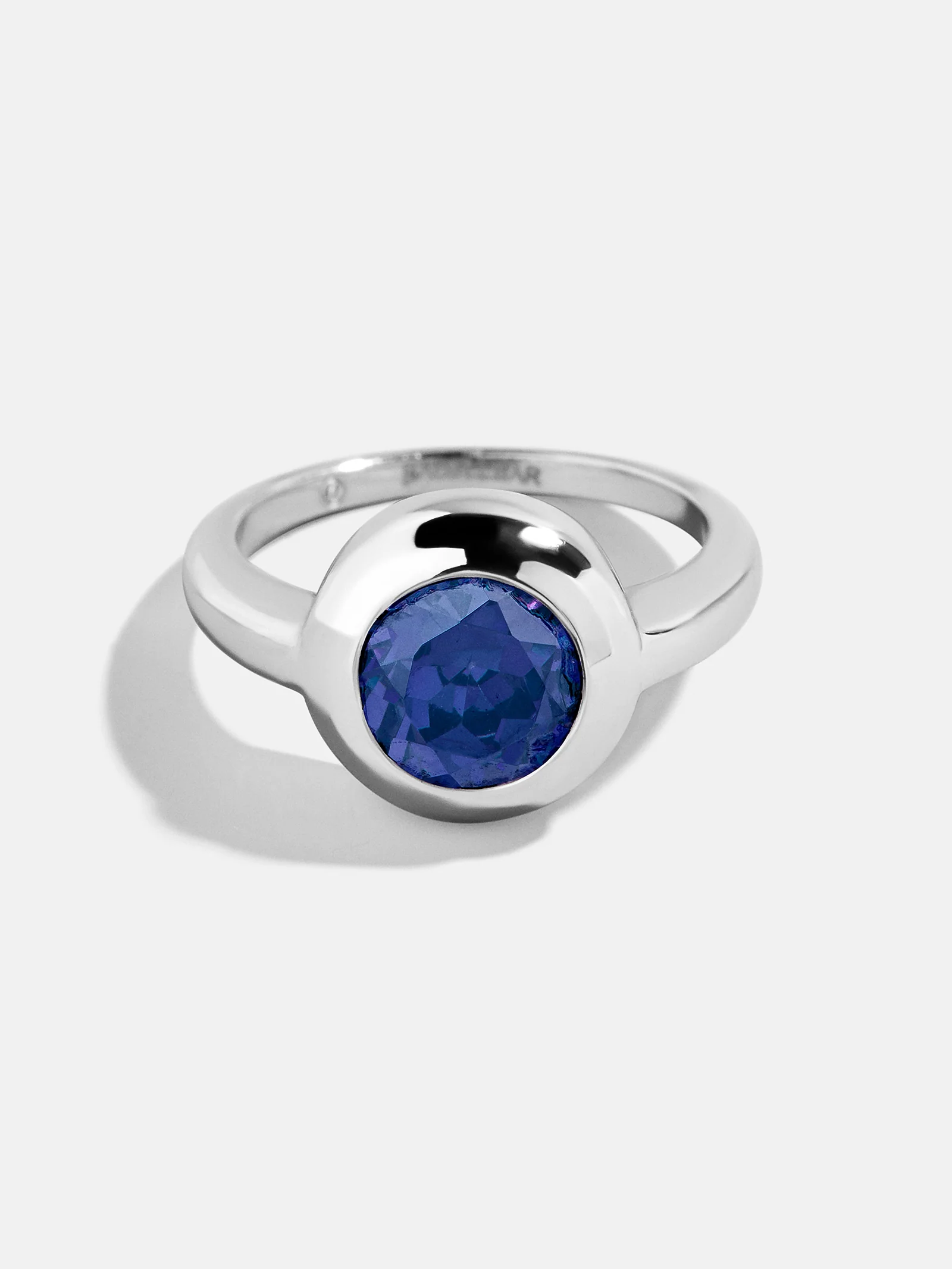 Silver Cubic Zirconia Custom Birthstone Ring - Sapphire - Image 7