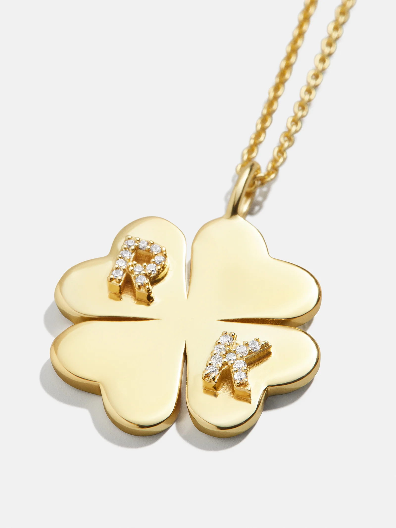 Clover 14K Gold Custom Pendant Necklace - 14K Gold - Image 2