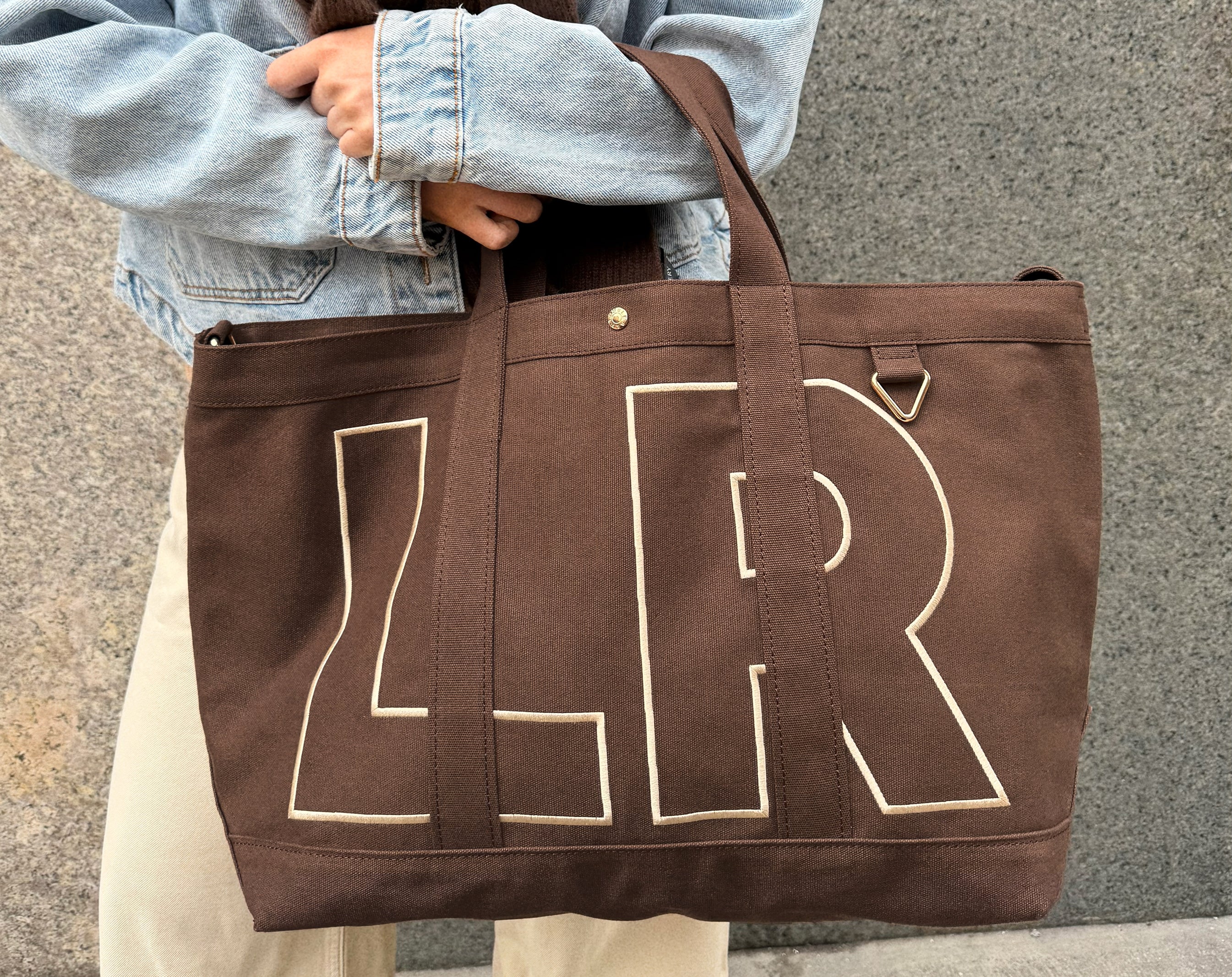 Custom Alpha Tote - Chocolate Brown - Image 90
