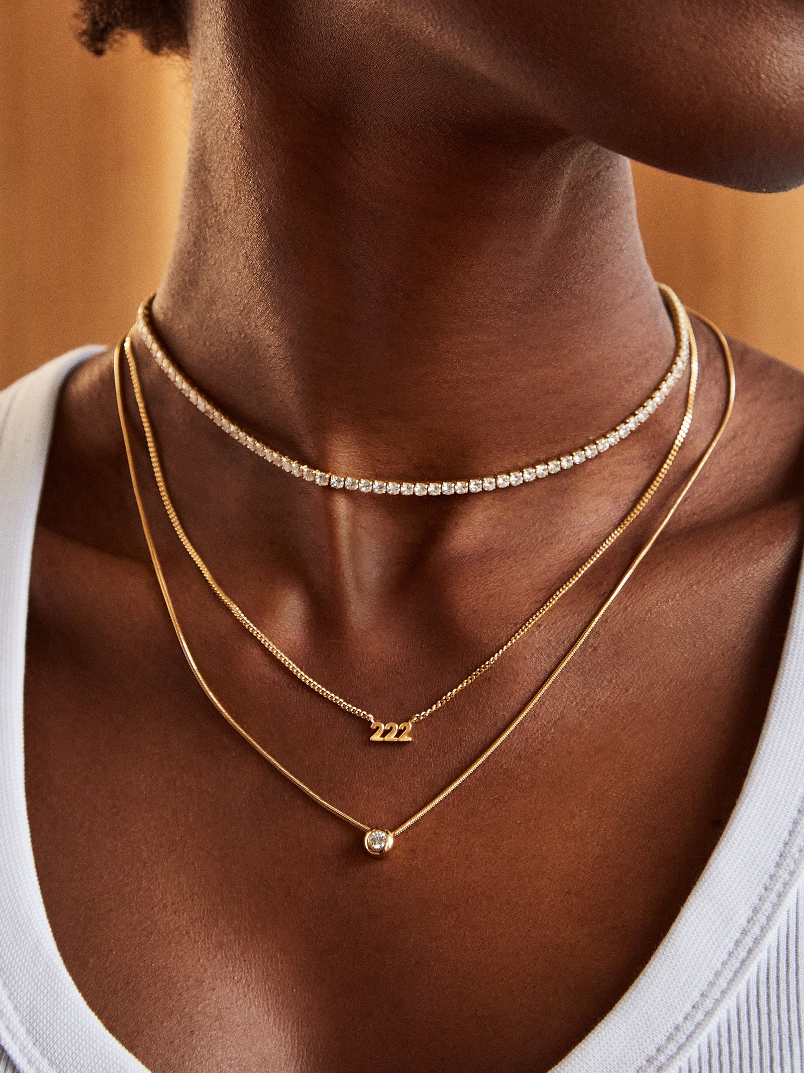14K Gold Angel Number Custom Nameplate Necklace - Gold - Image 4