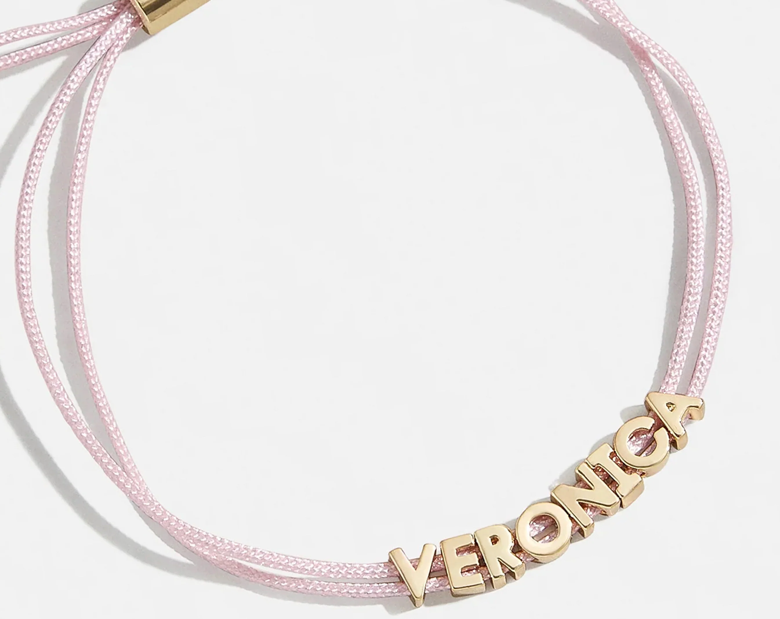 Custom Cord Bracelet - Soft Pink - Image 3