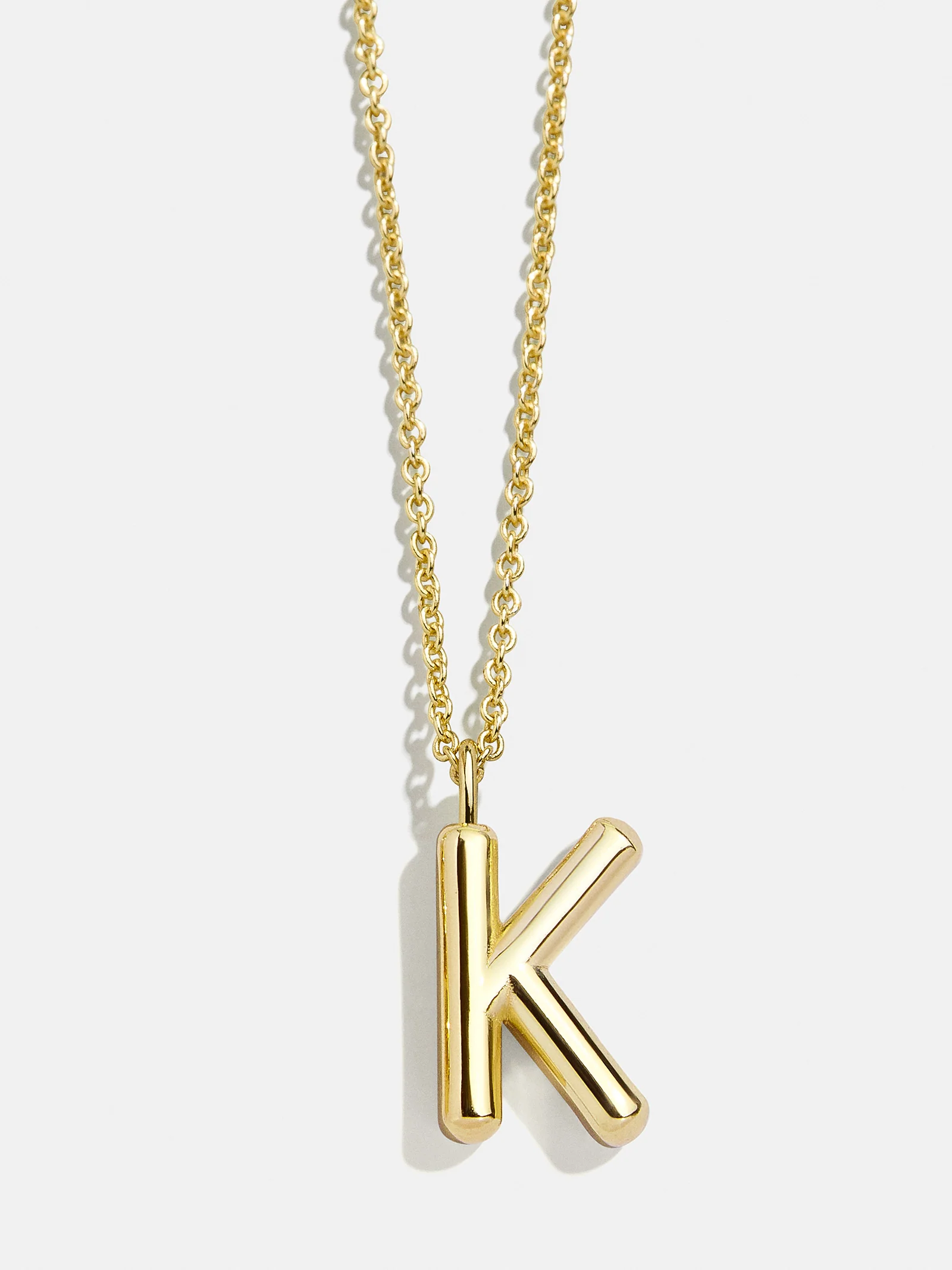 Classic Gold Initial Necklace - Gold Plated Brass - Image 13