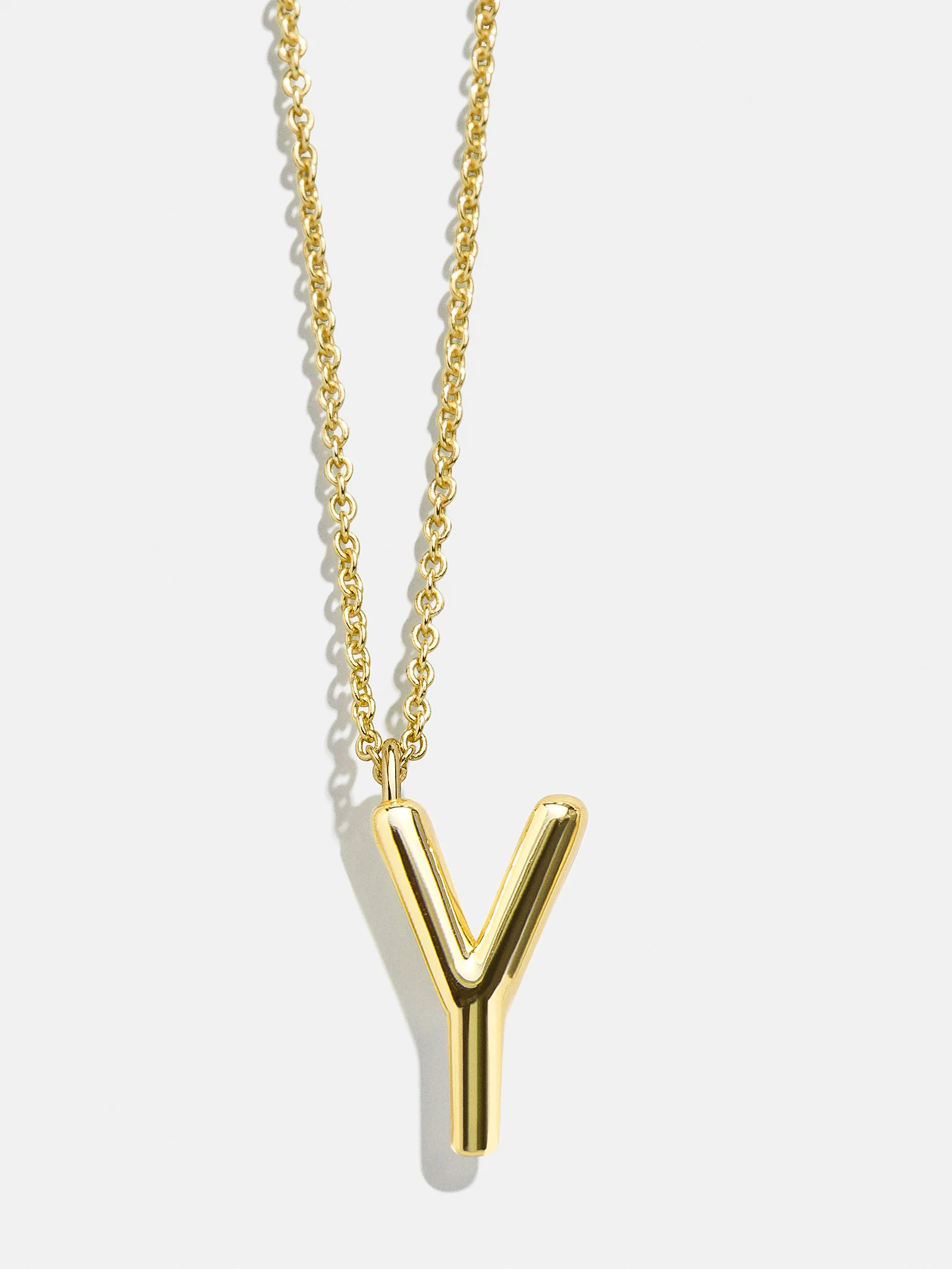 Classic Gold Initial Necklace - Gold Plated Brass - Image 27