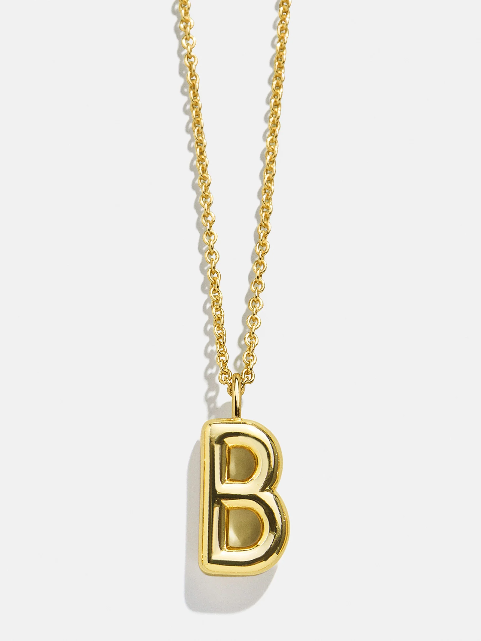 Classic Gold Initial Necklace - Gold Plated Brass - Image 4