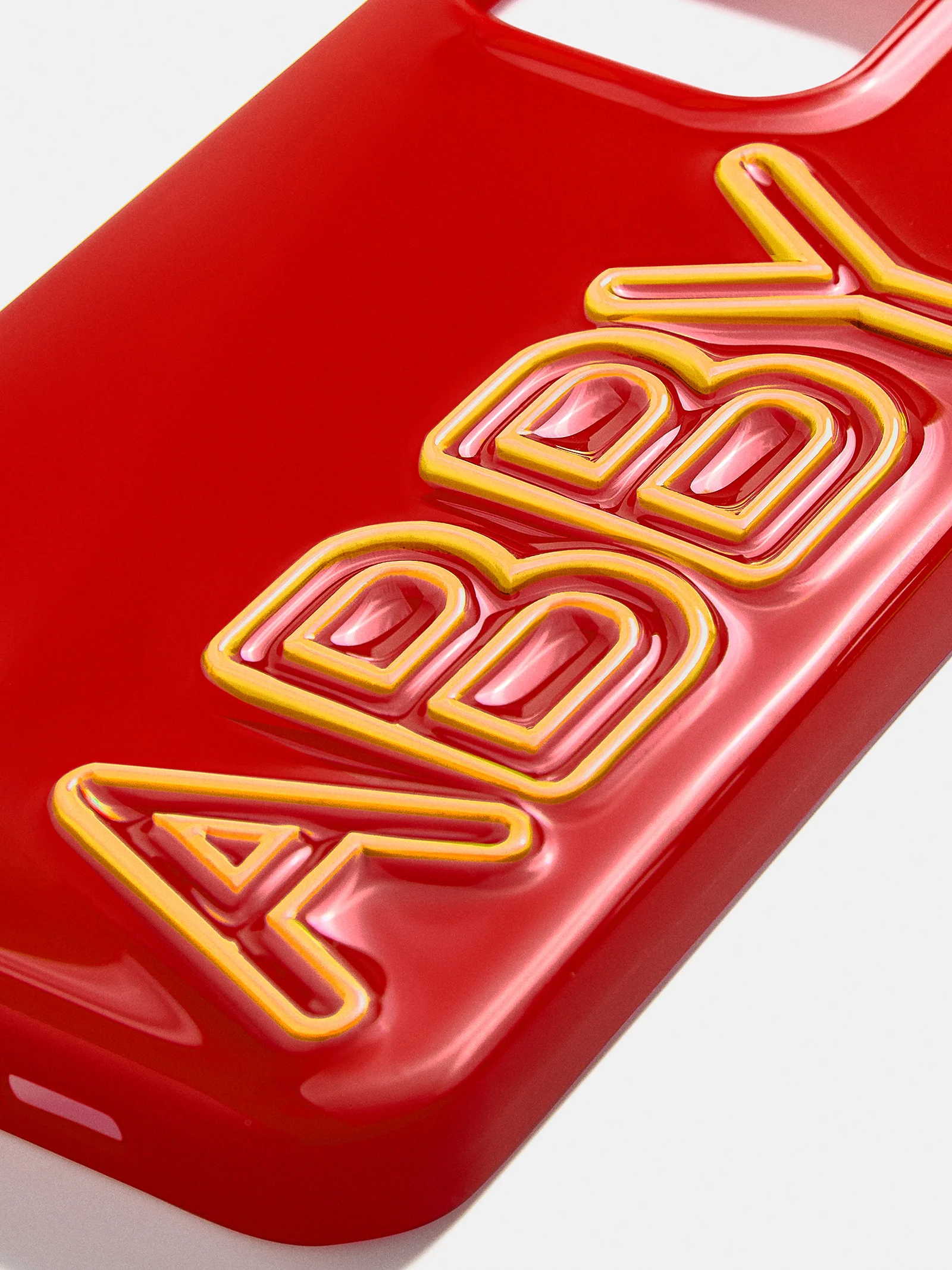 Fine Line Custom  Phone Case - Red/Yellow - Image 2