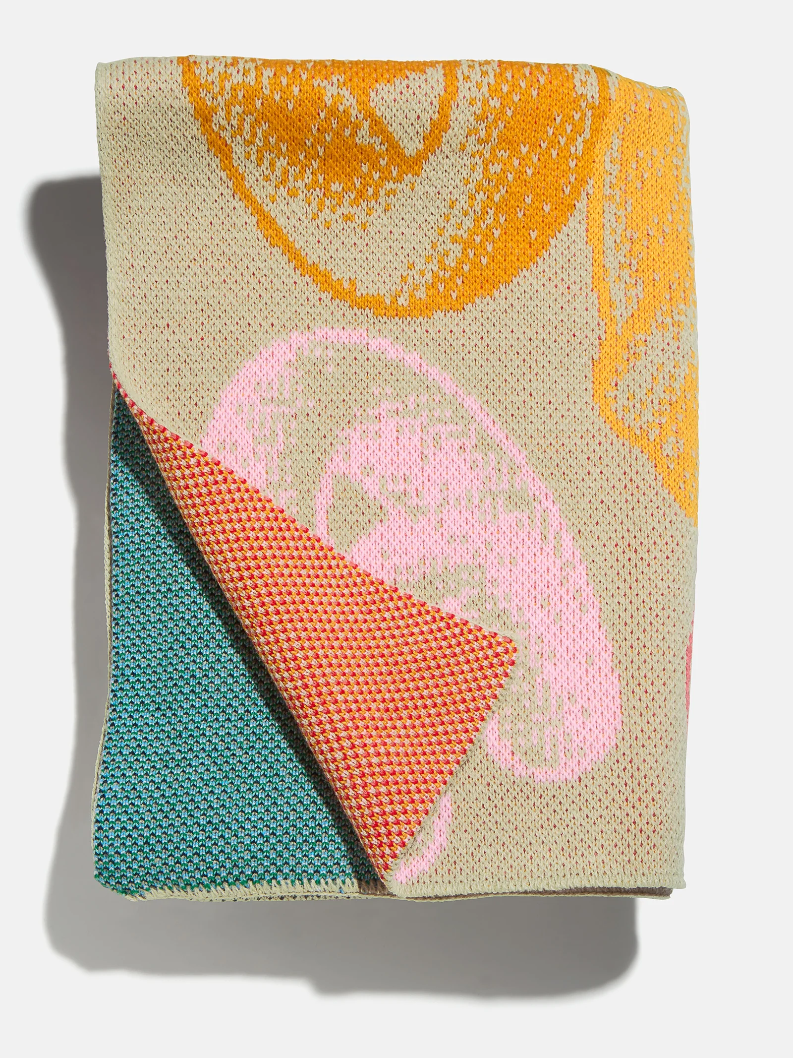 Retro Bubble Custom Initial Blanket - Beige/Multi - Image 3