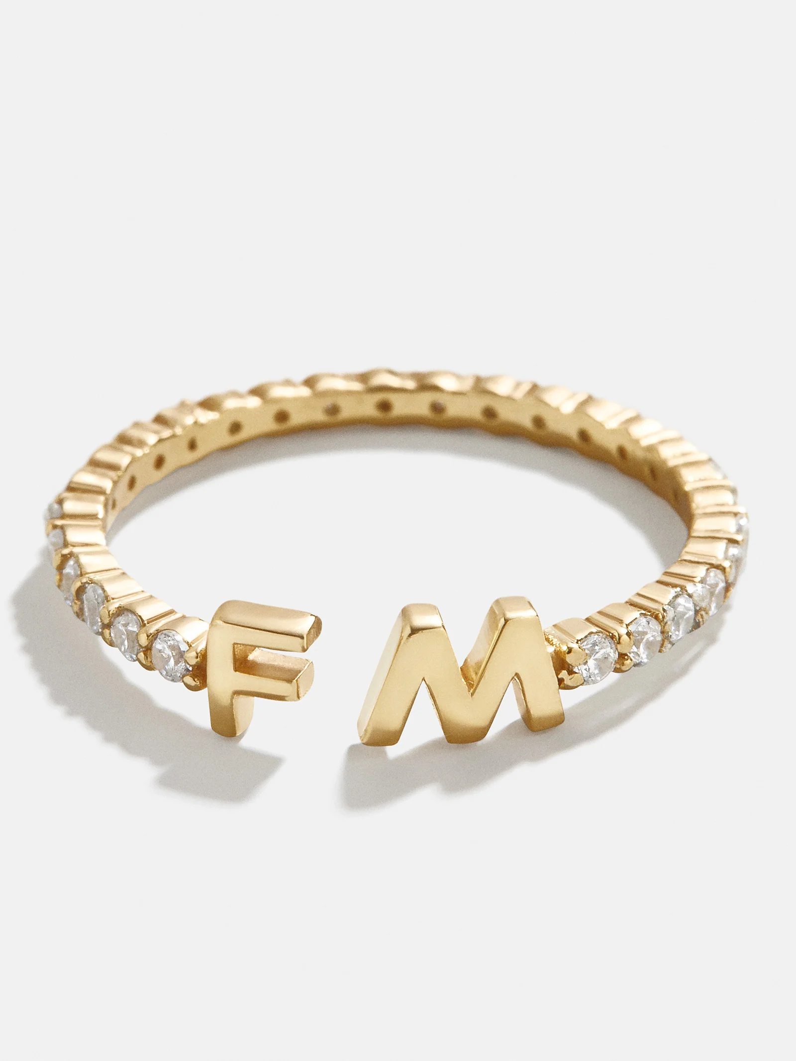 14K Gold Custom Initial Ring - Gold - Image 6