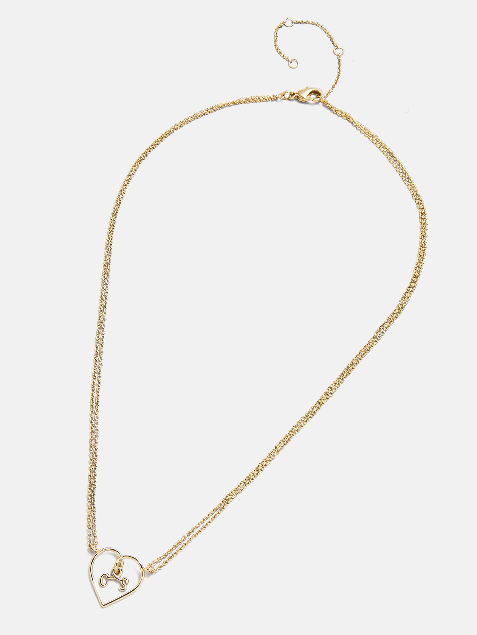 Wired Heart Custom Initial Necklace - Gold - Image 3