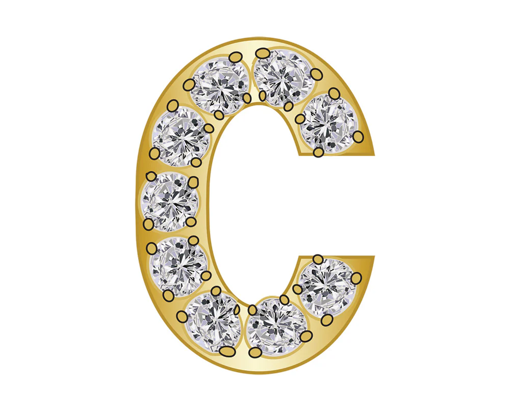Mini C - Clear/Gold