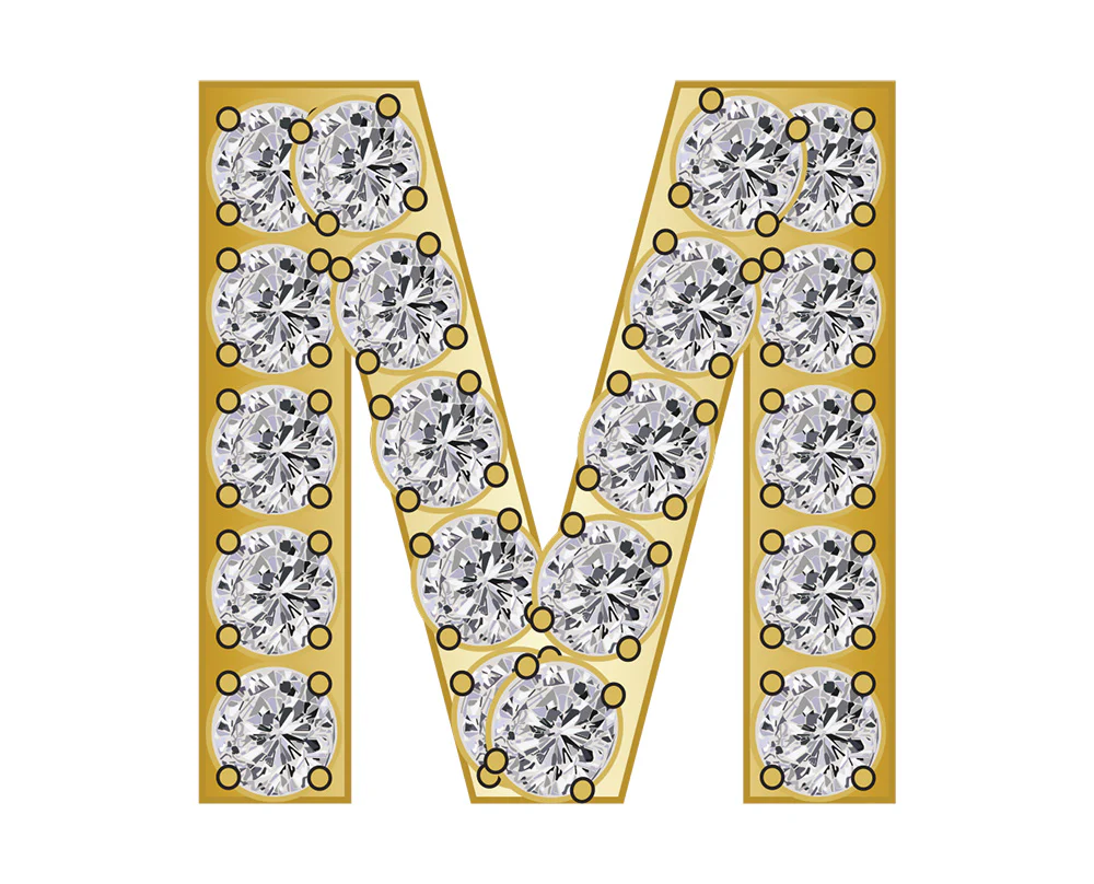 Mini M - Clear/Gold