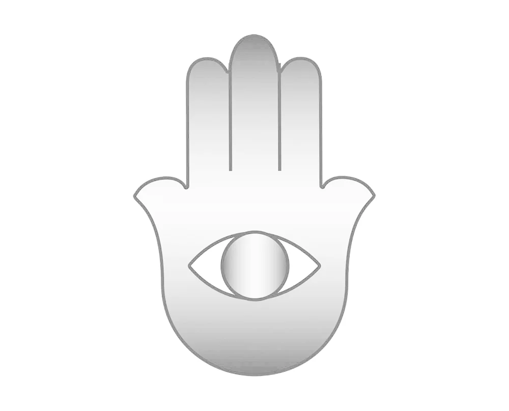 Mini Hamsa Icon - Silver