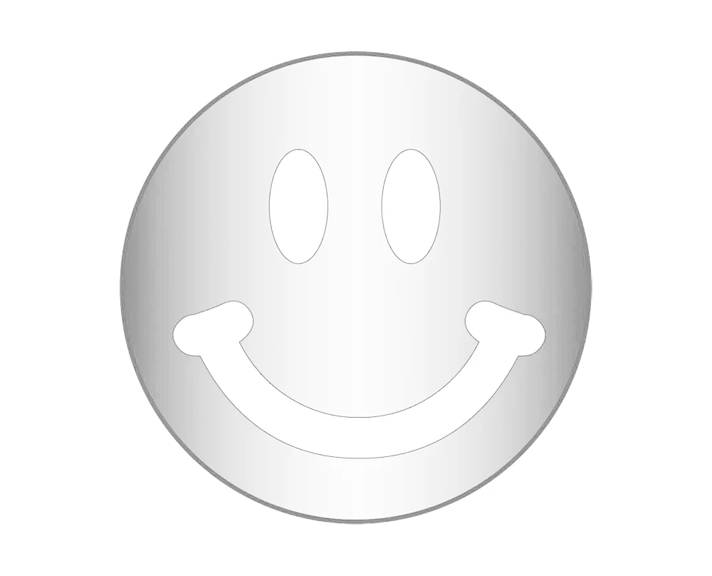 Mini Icon Smiley - Silver