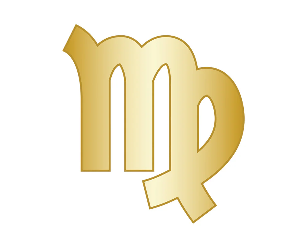 Virgo Mini Zodiac Icon - Gold