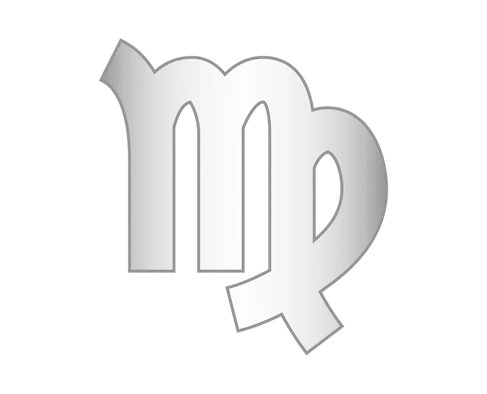 Virgo Mini Zodiac Icon - Silver