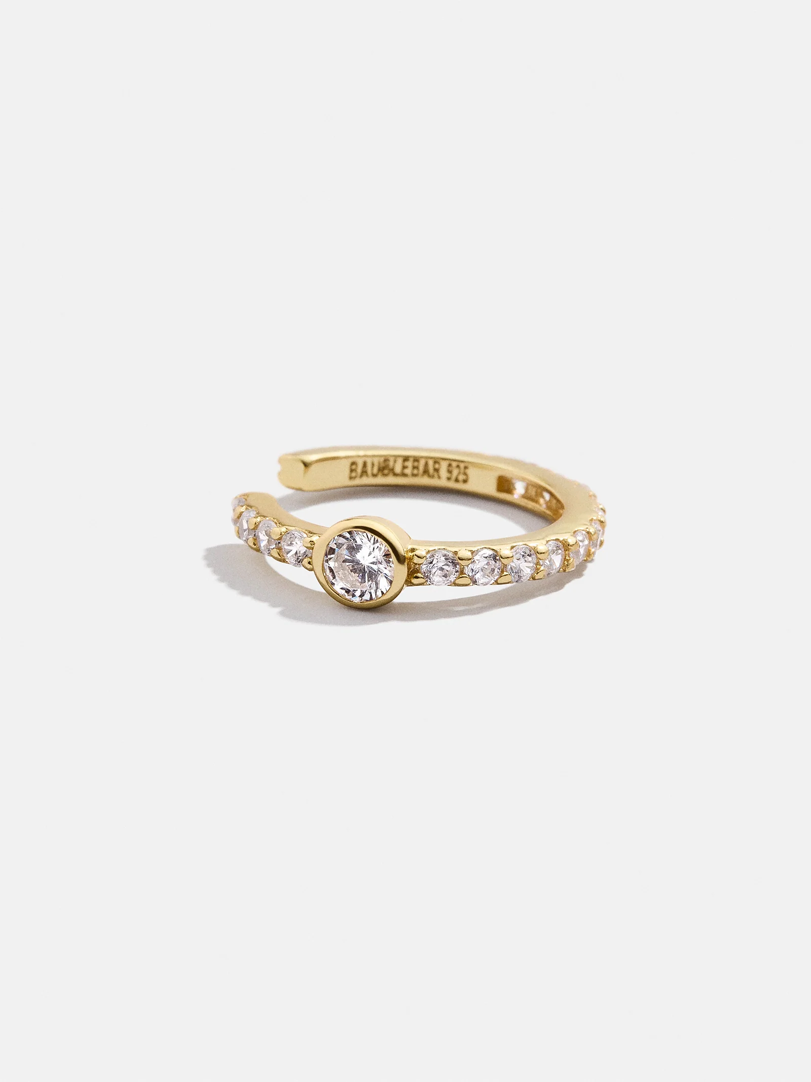 Dani 18K Gold Ear Cuff - Gold/Pavé - Image 3