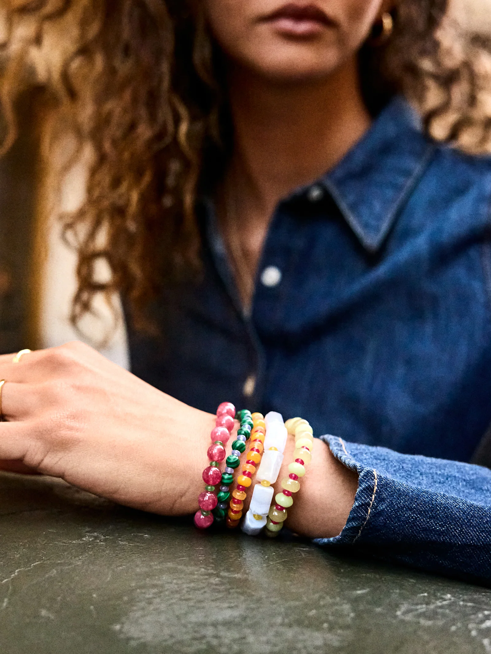 Darcy Beaded Bracelet Set - Vibrant Multi - Image 2