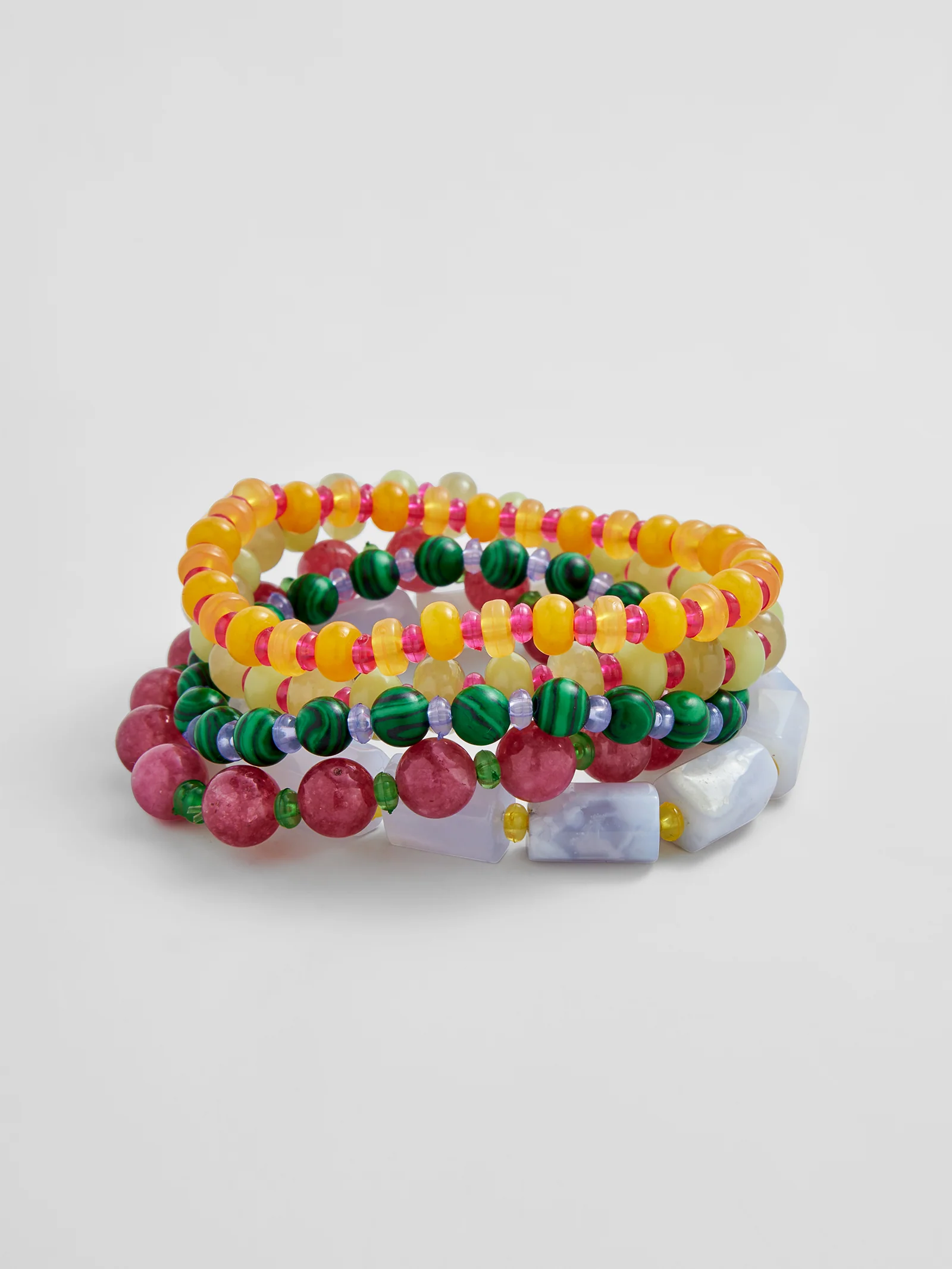 Darcy Beaded Bracelet Set - Vibrant Multi - Image 4