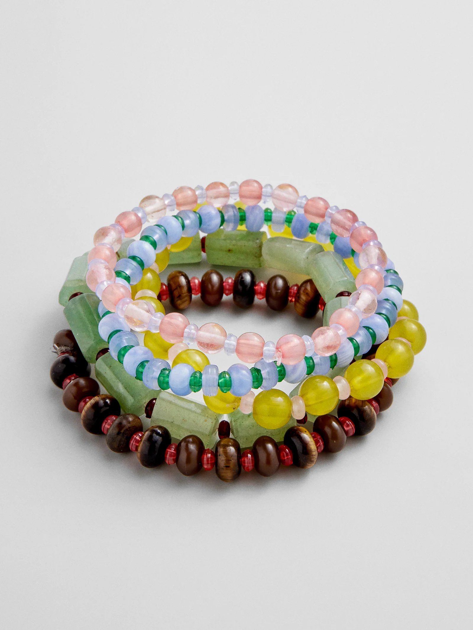 Darcy Beaded Bracelet Set - Muted Multi