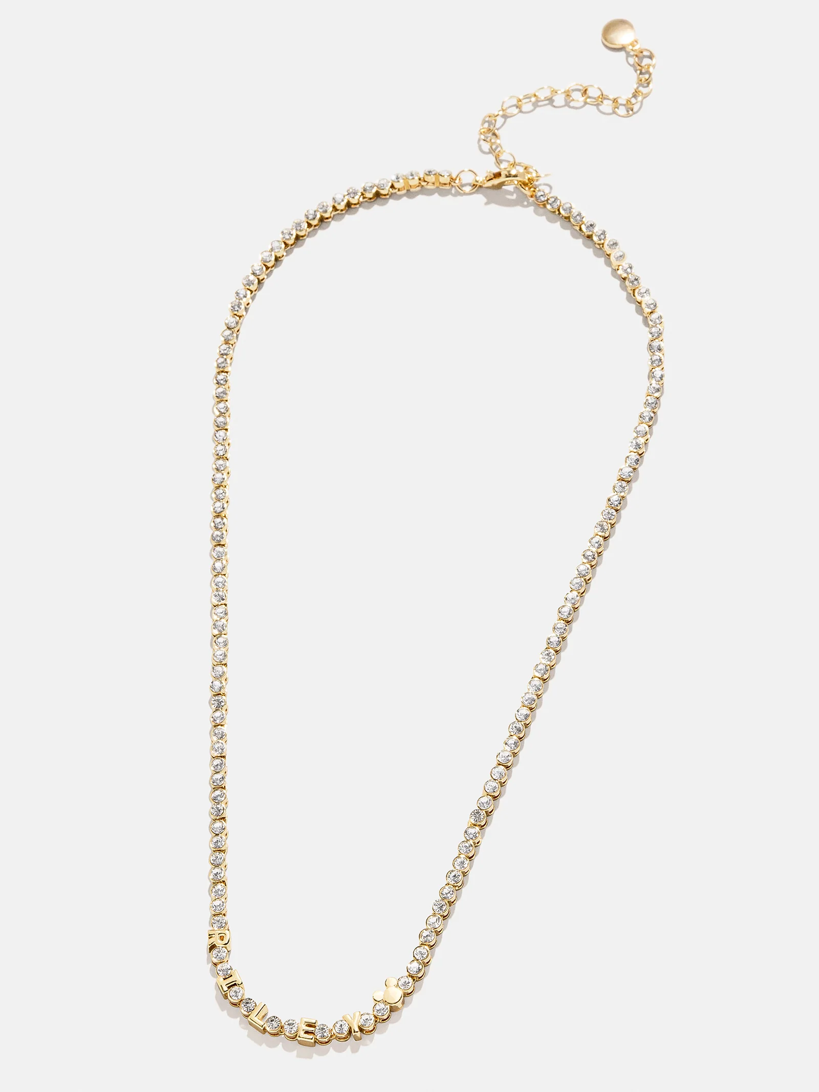 Disney Mickey Mouse Bezel Custom Tennis Necklace - Gold/Pavé - Image 3