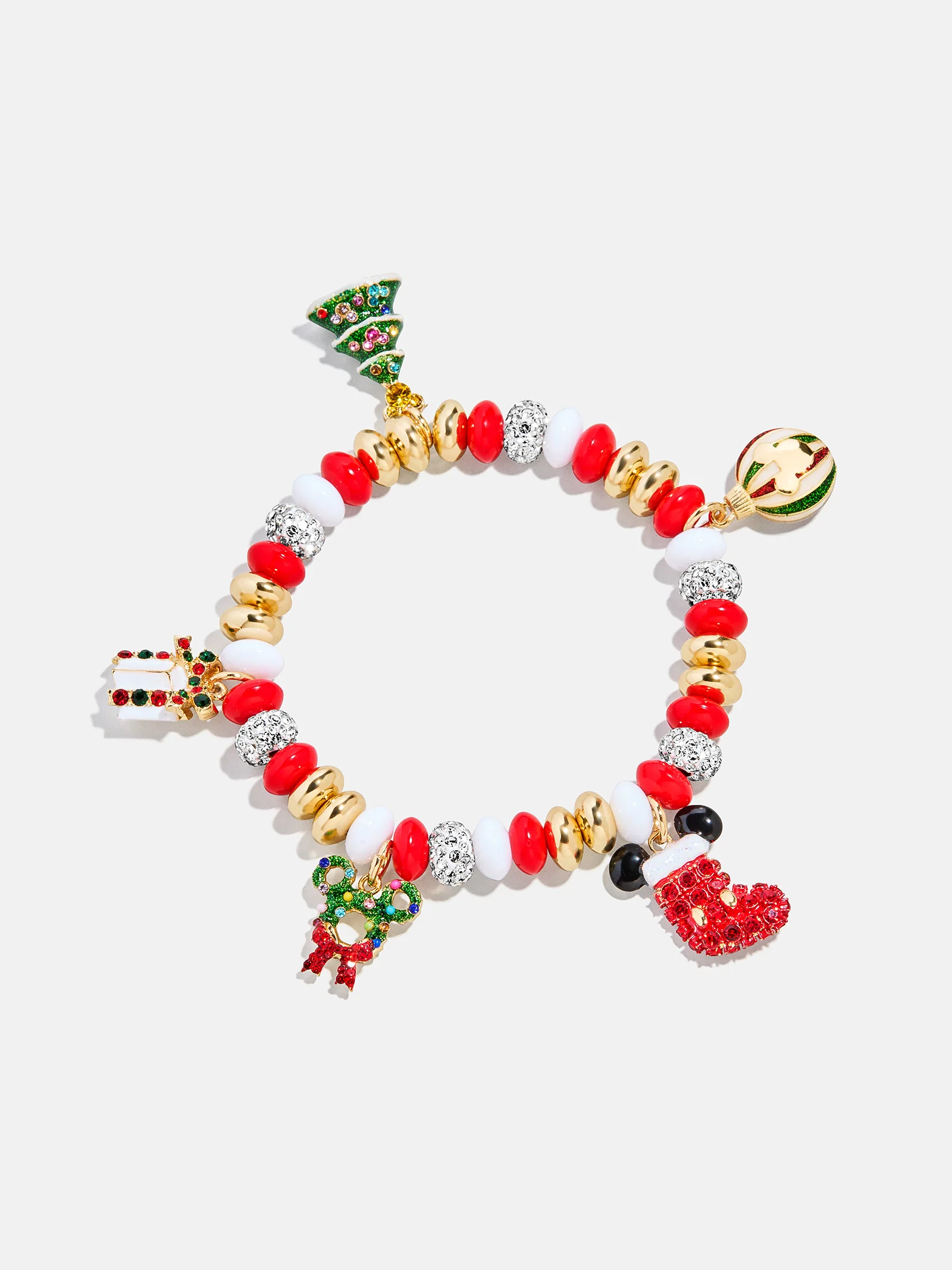 Disney Mickey Mouse Christmas Charm Bracelet - Red/Green - Image 3