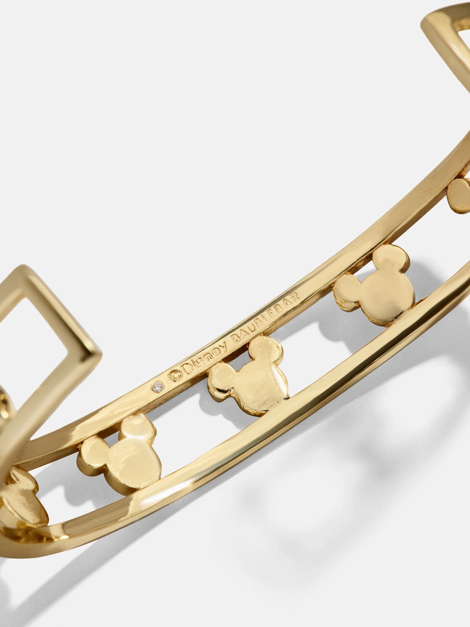 Disney Mickey Mouse Cuff Bracelet - Gold/Pavé - Image 3