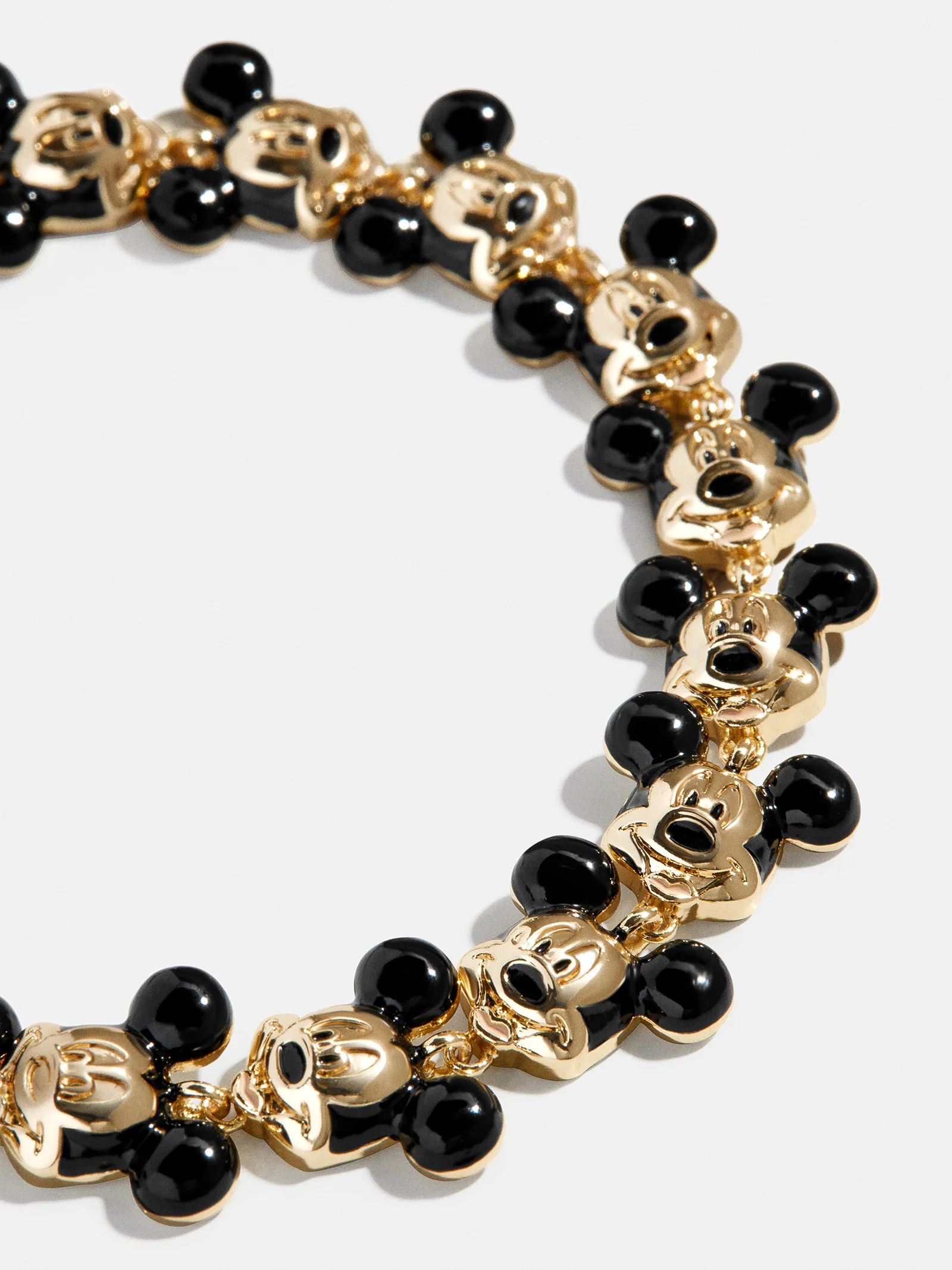 Disney Mickey Mouse Repeating Character Head Bracelet - Gold/Black - Image 3