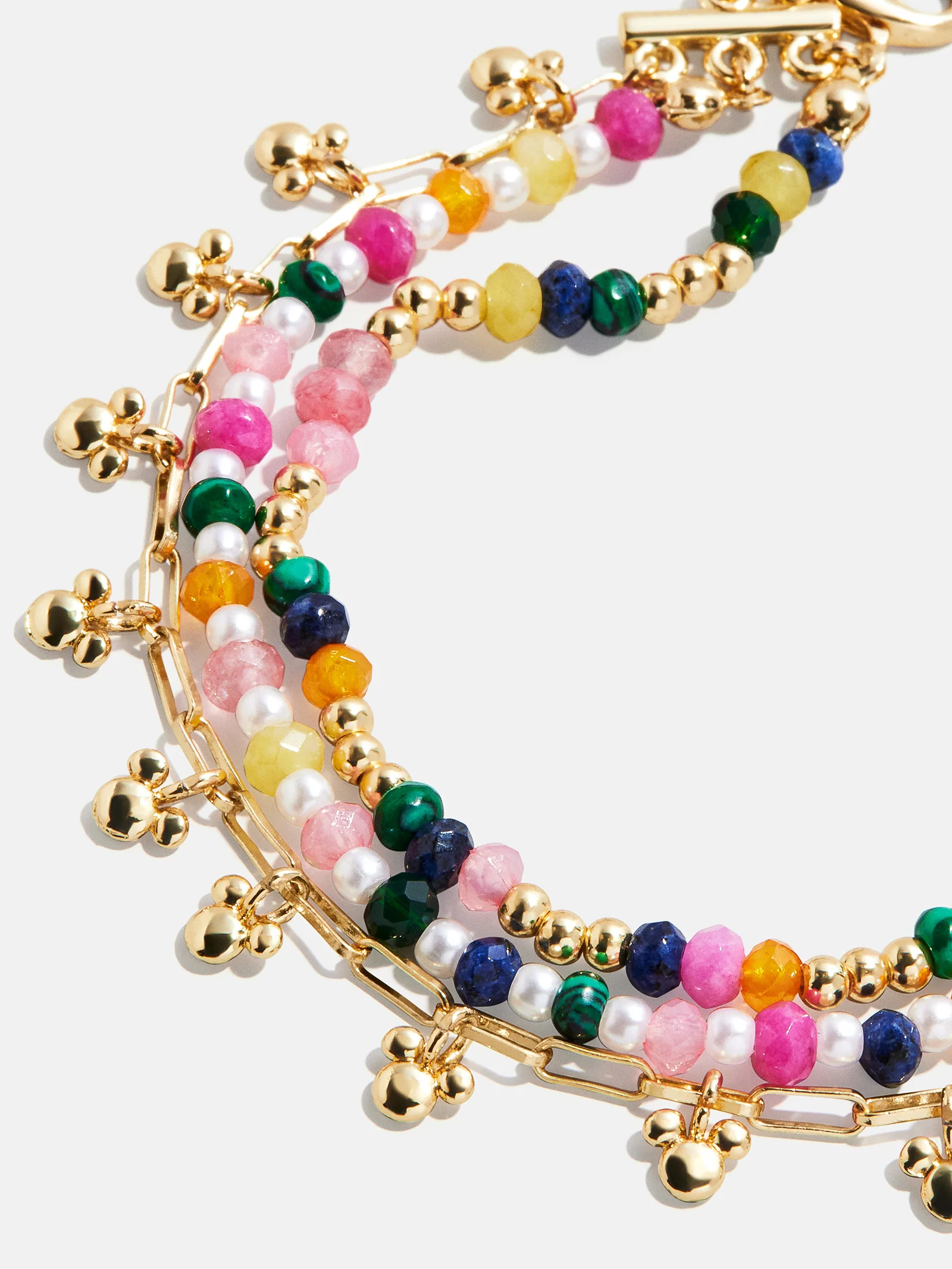 Disney Mickey Mouse Semi-Precious Layered Bracelet - Gold/Multi - Image 3