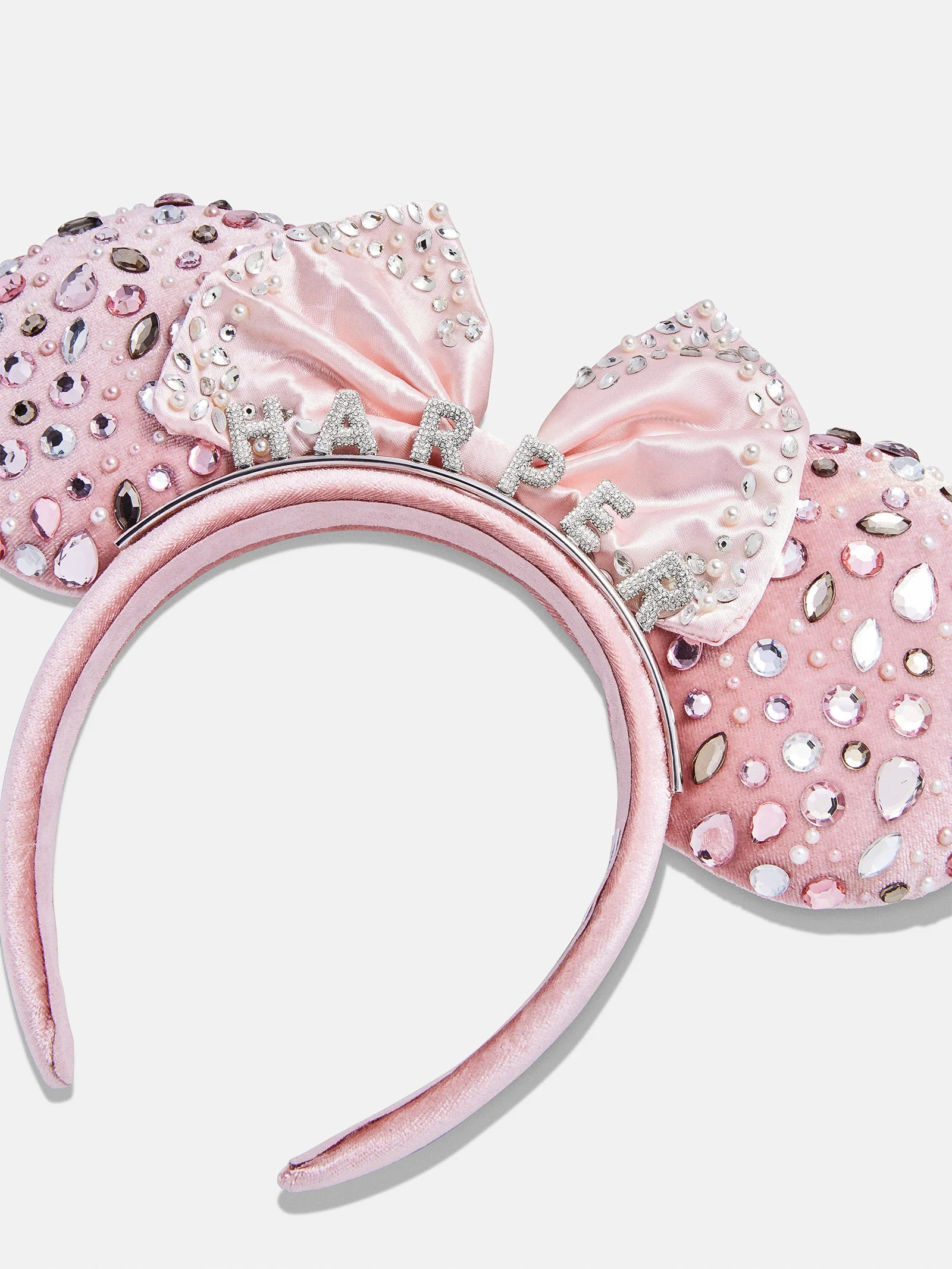 Disney Minnie Mouse Pink & Silver Crystal Pavé Custom Ears Headband - Pink & Silver Crystal Pavé Custom Ears - Image 3