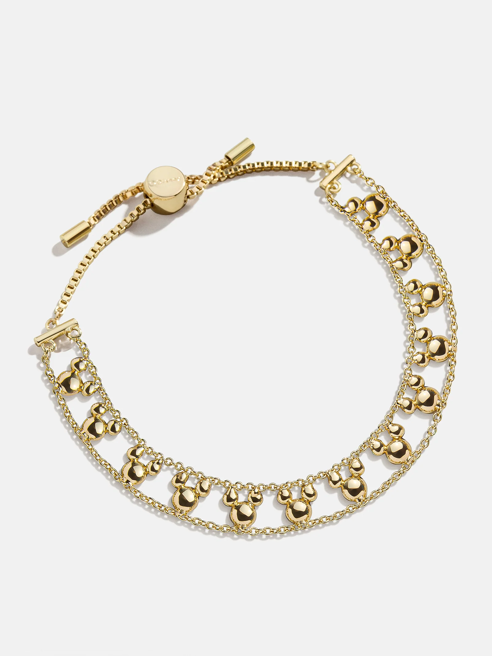 Disney Mickey Mouse Repeating Slider Bracelet - Gold - Image 3
