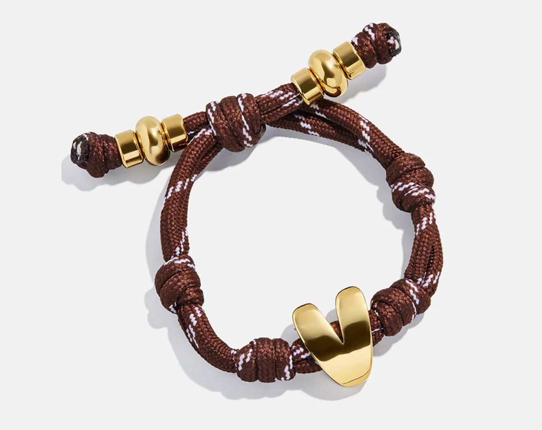 Knotty Initial Custom Bracelet - Brown Single Letter - Image 3