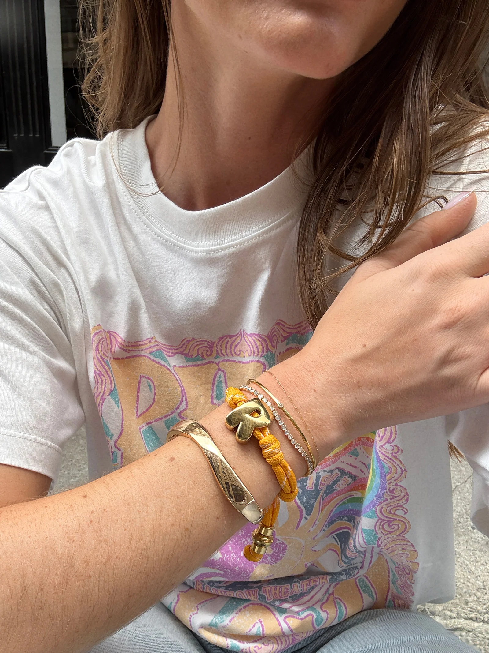 Knotty Initial Custom Bracelet - Marigold Single Letter - Image 2