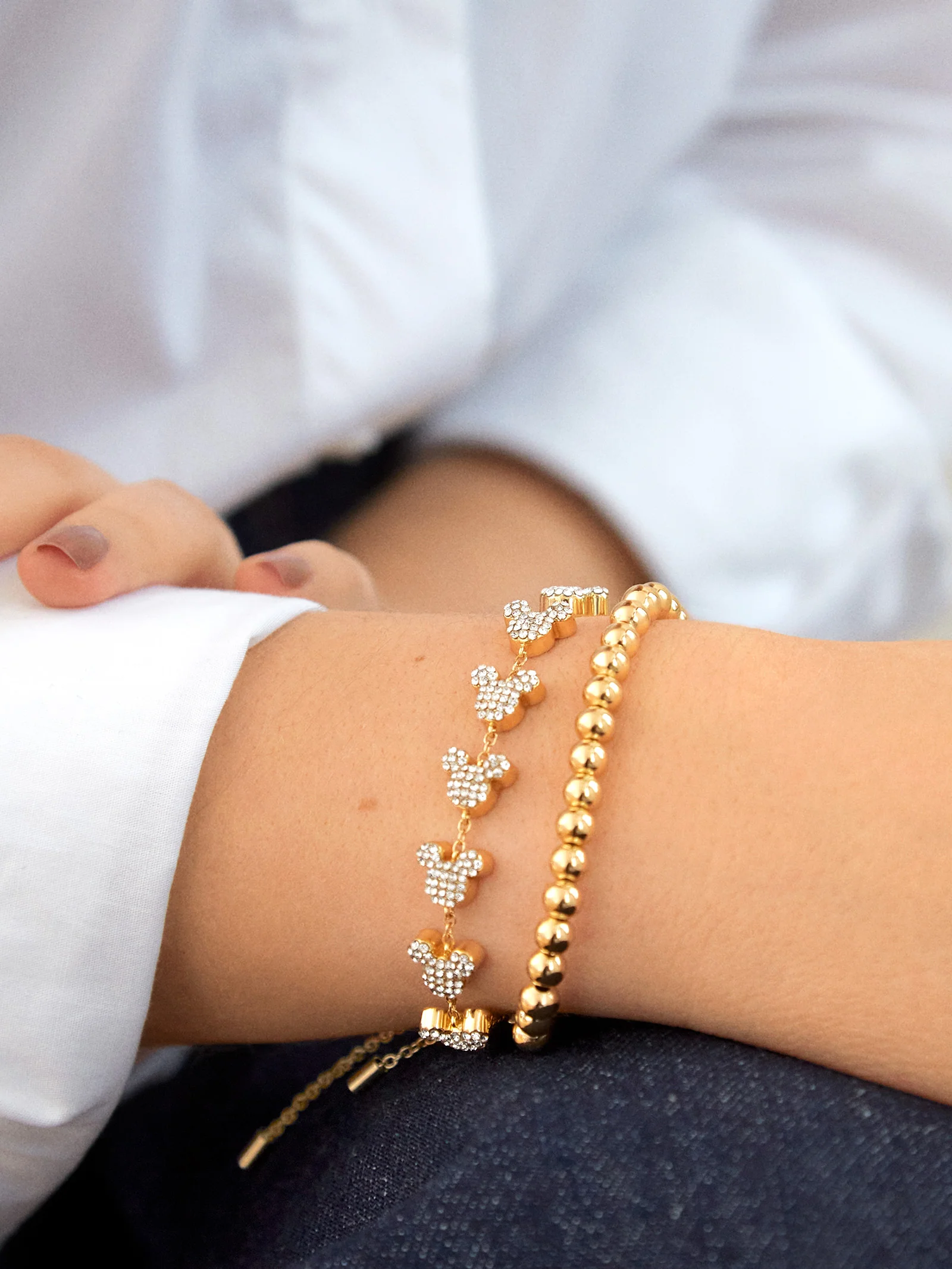 Mickey Mouse Disney Pavé Pull-Tie Bracelet - Image 6