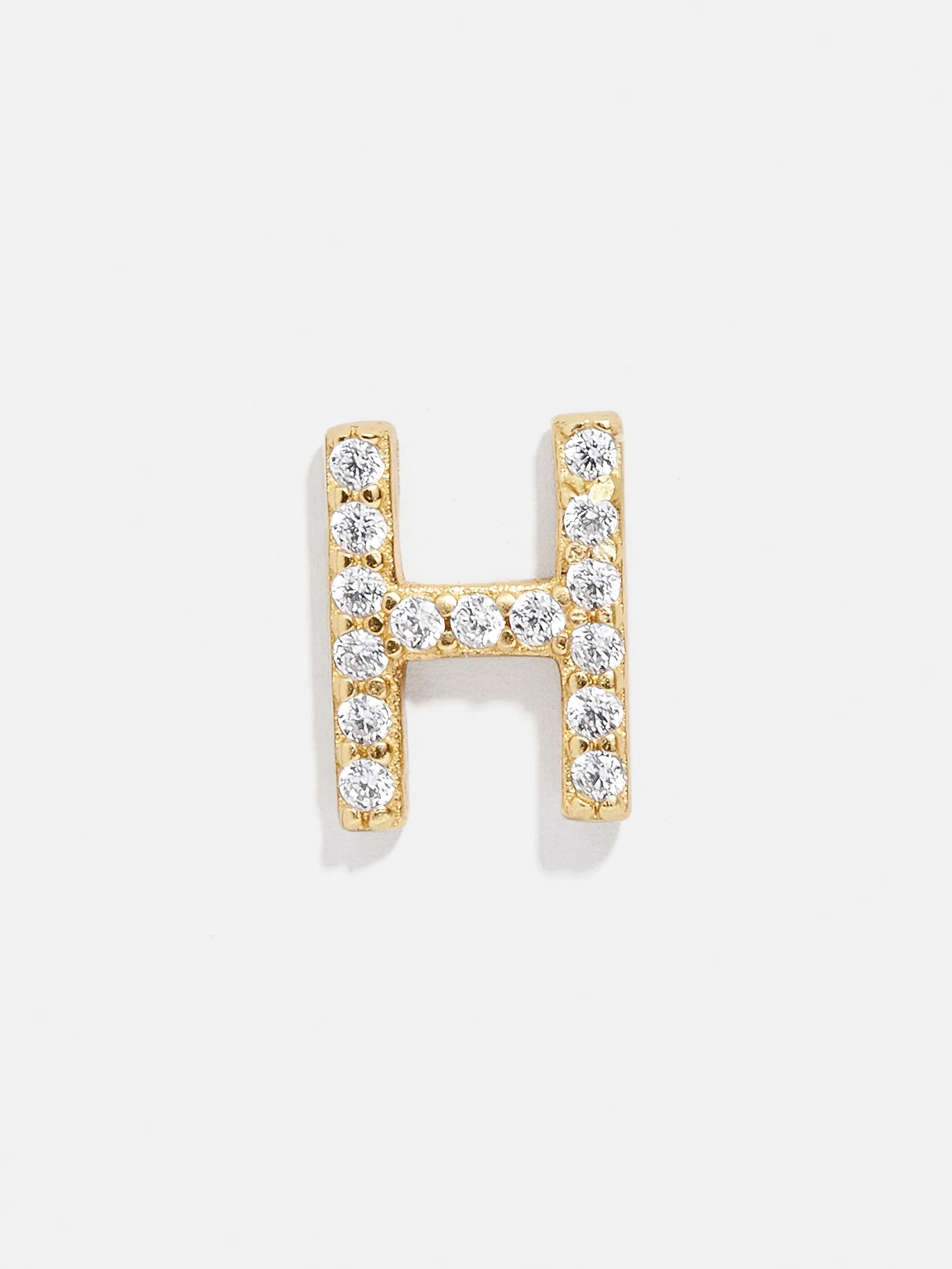 Single 18K Gold Initial Earring - Gold/Pavé - Image 10