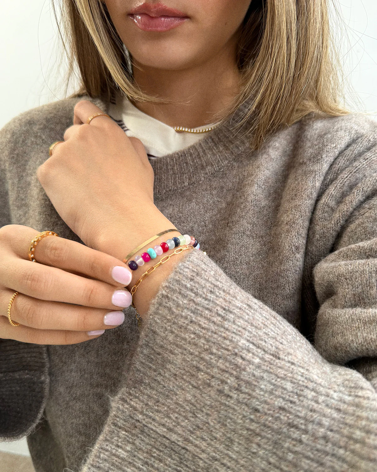 Eileen Beaded Bracelet - Multi - Image 3