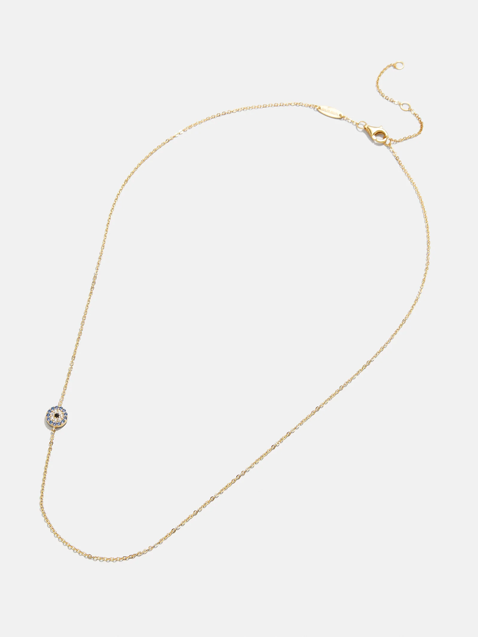 18K Gold Asymmetrical Evil Eye Necklace - Evil Eye - Image 3