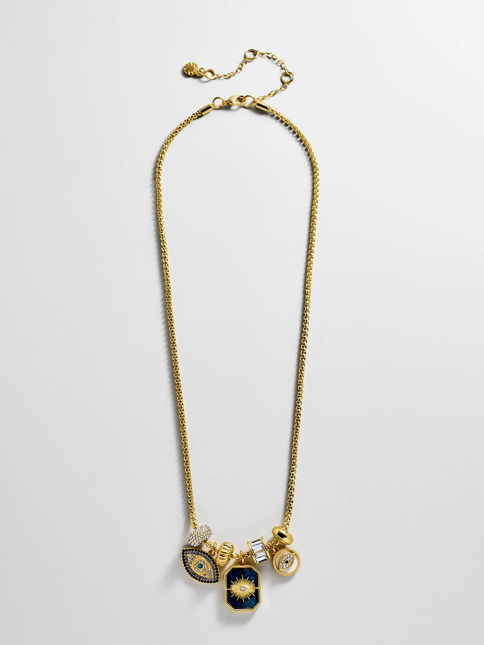 Evil Eye Charm Necklace - Lapis Evil Eye - Image 3
