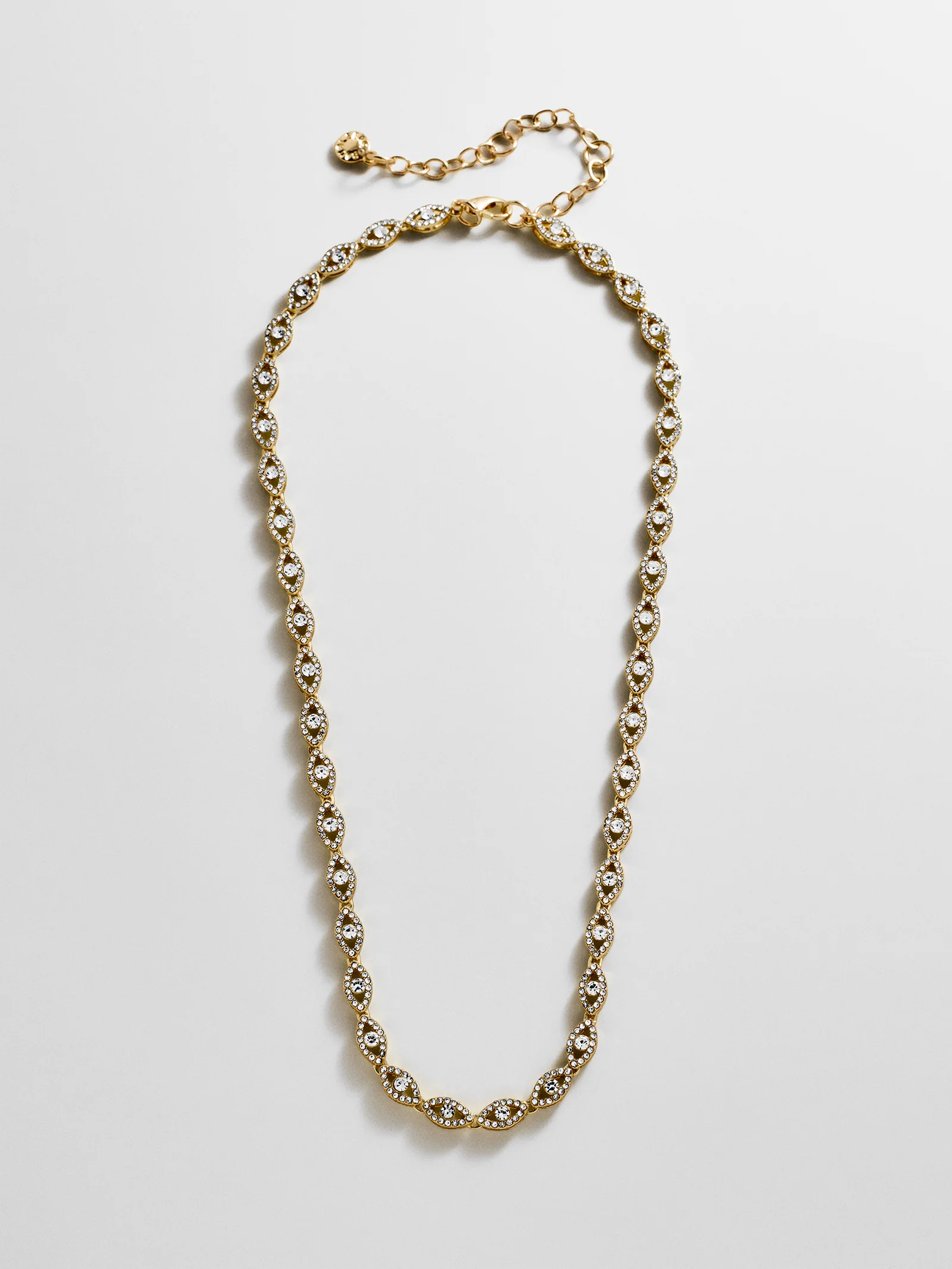 Evil Eye On Repeat Tennis Necklace - Gold/Pavé - Image 3
