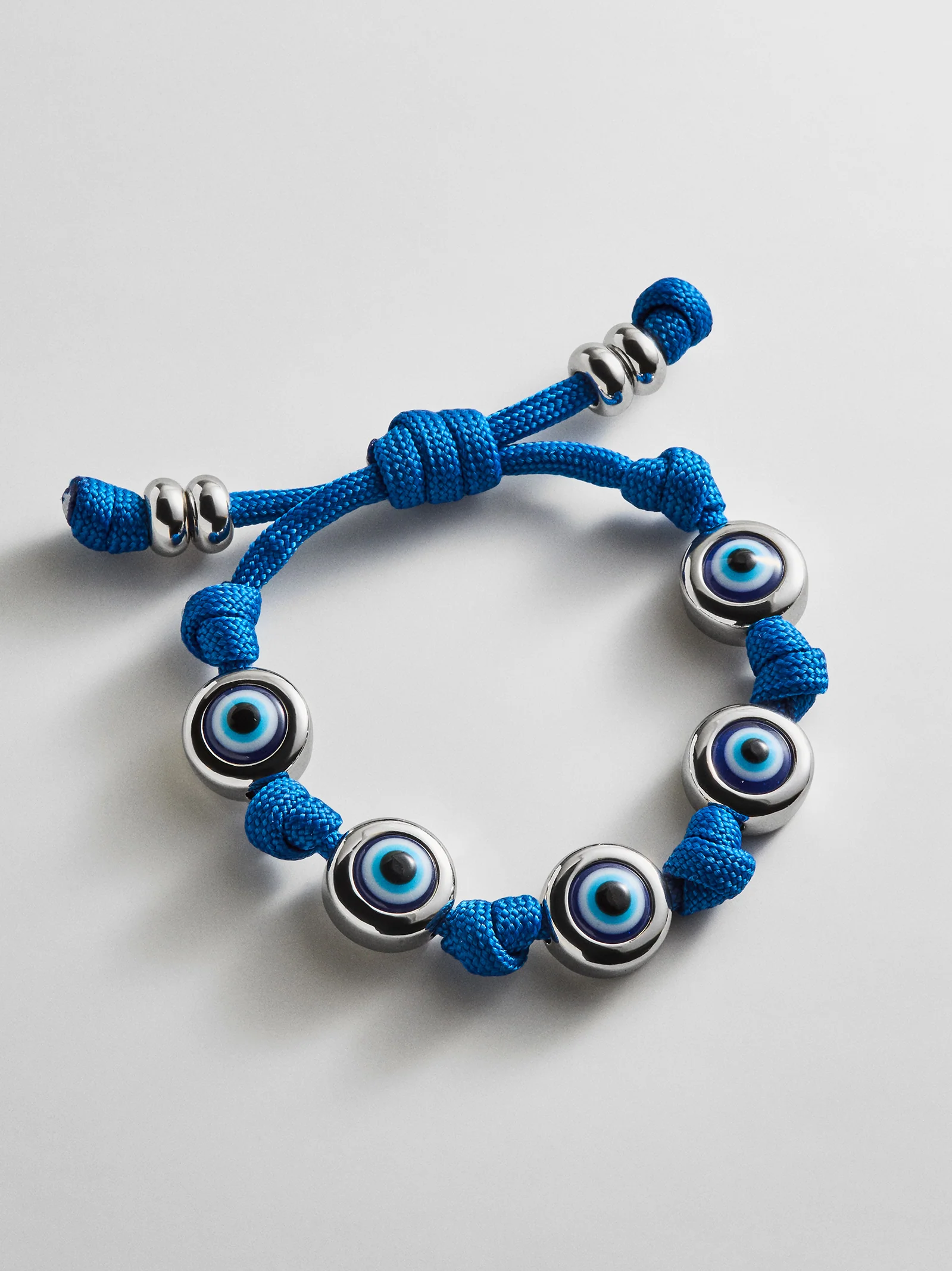 Eyes Open Evil Eye Paracord Bracelet - Blue - Image 3