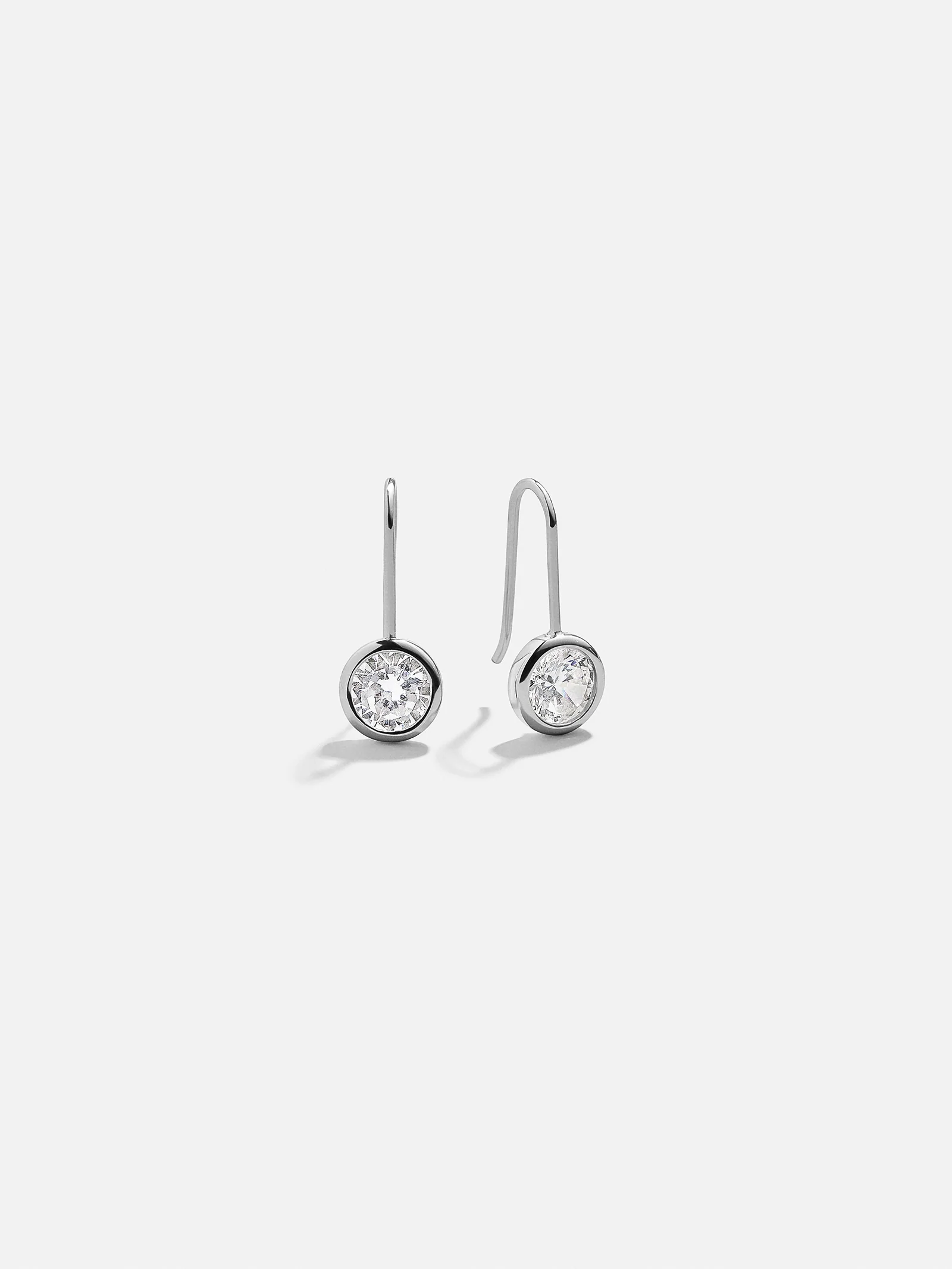 Fallon Sterling Silver Bezel Earrings - 8MM Stone