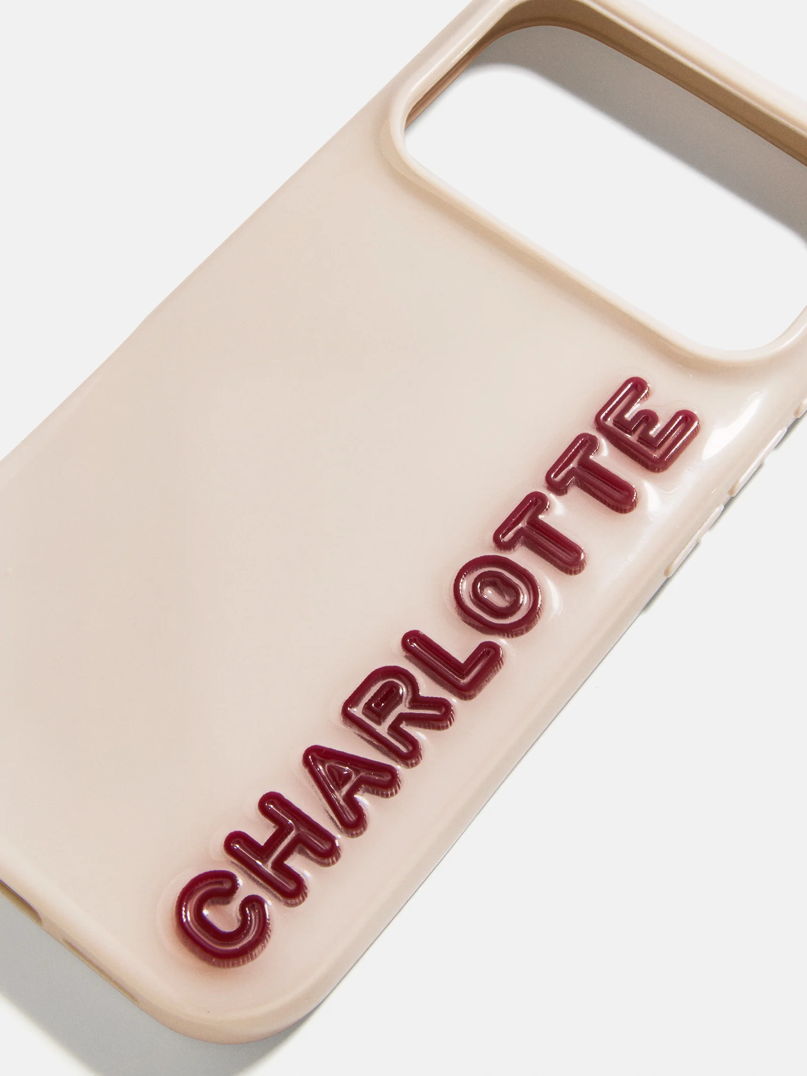 Fine Line Custom iPhone Case - Beige/Maroon - Image 2
