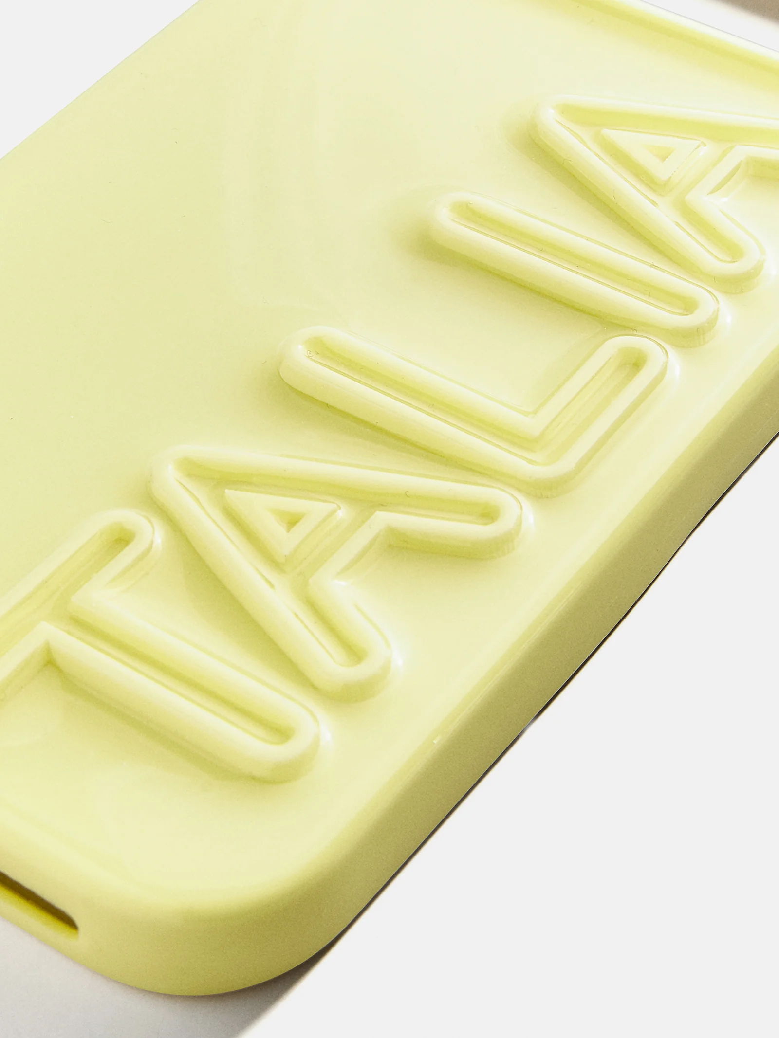 Fine Line Custom iPhone Case - Light Yellow/Light Yellow - Image 2