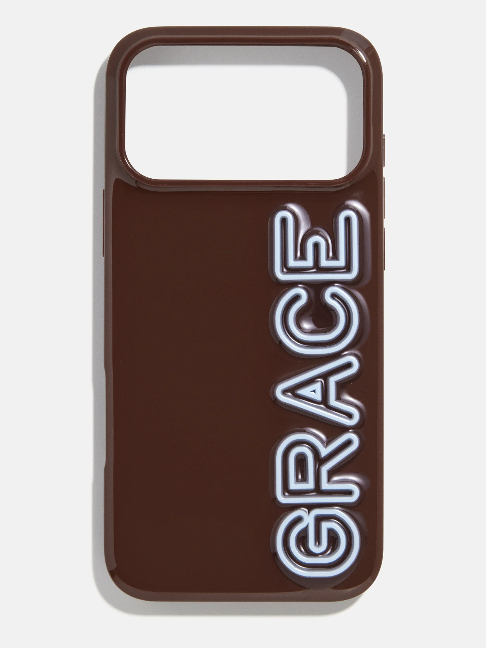 Fine Line Custom iPhone Case - Dark Brown/Baby Blue