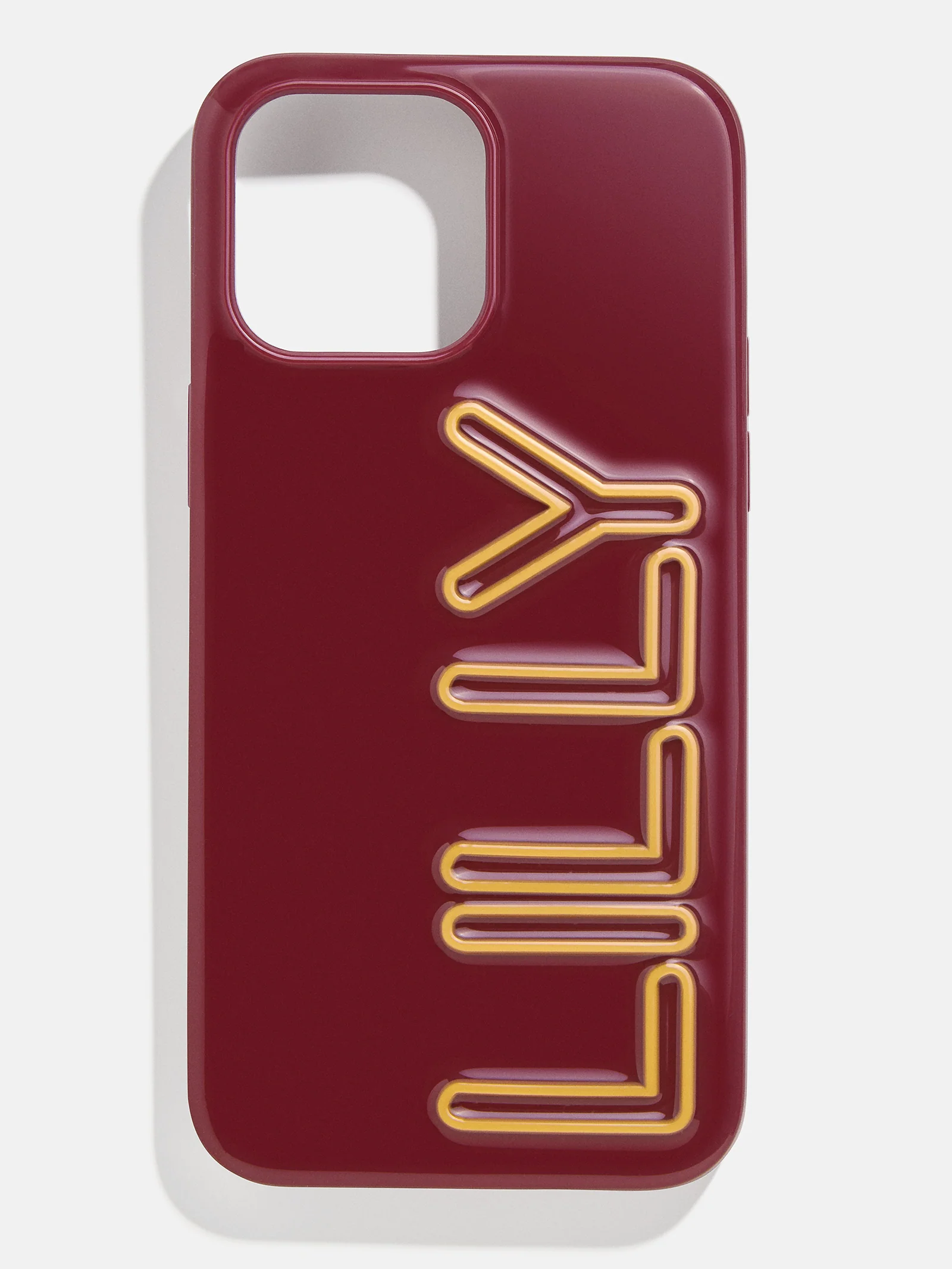 Fine Line Custom iPhone Case - Burgundy/Marigold