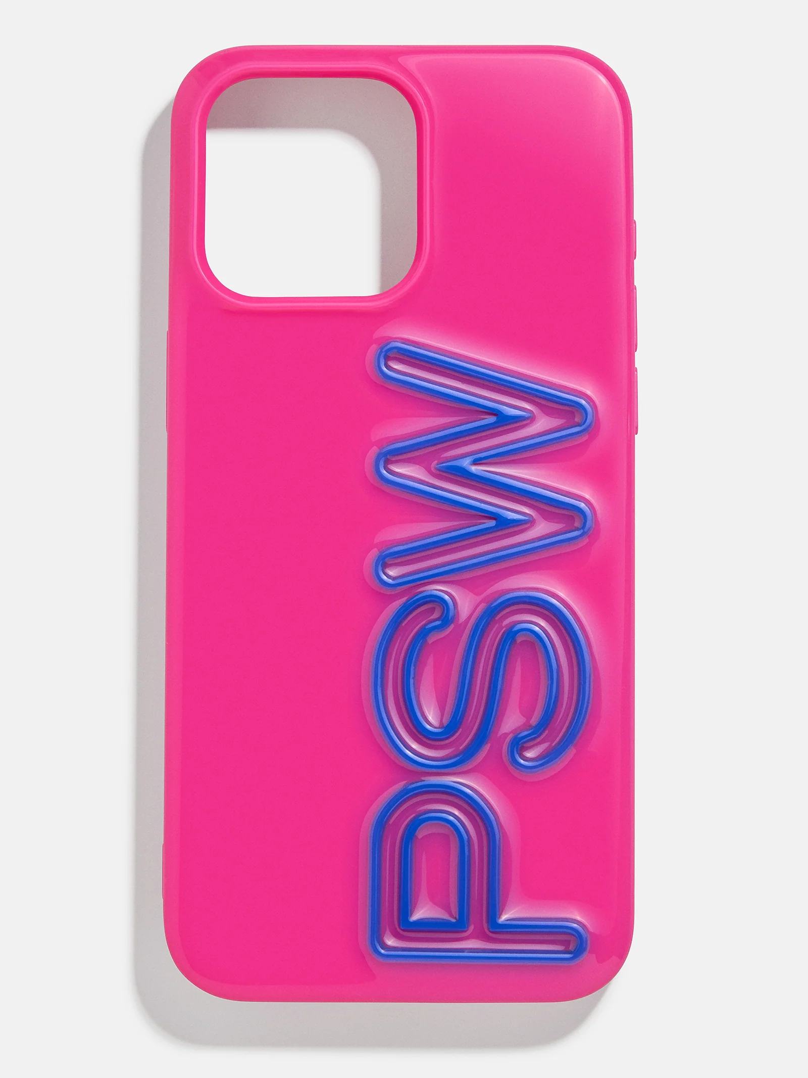 Fine Line Custom iPhone Case - Neon Pink/Cobalt Blue