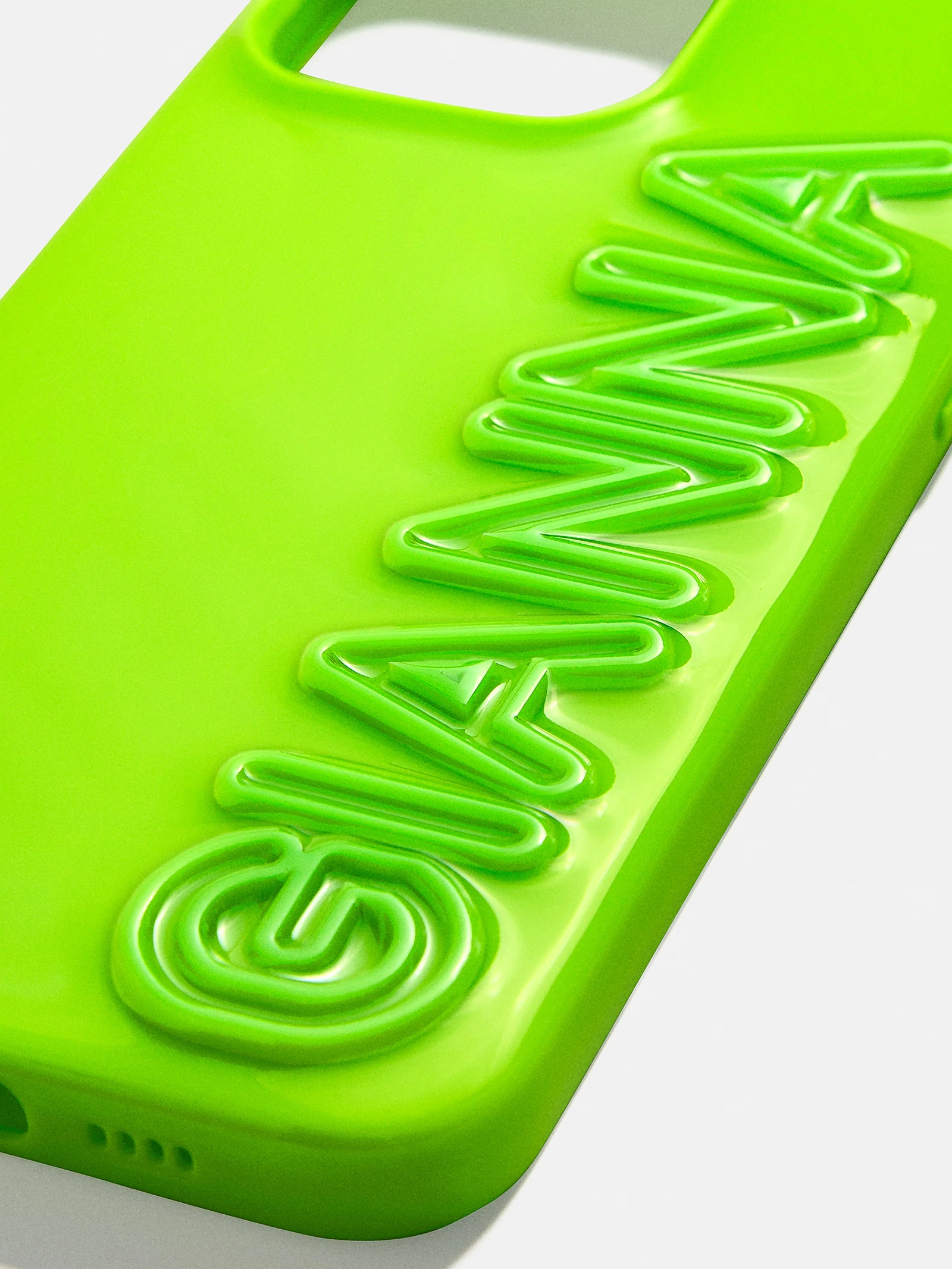 Fine Line Custom iPhone Case - Lime Green/Lime Green - Image 2